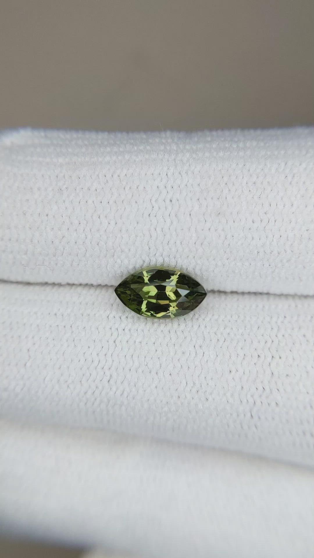 1.28 Ct. Green Sapphire from Madagascar Size Video