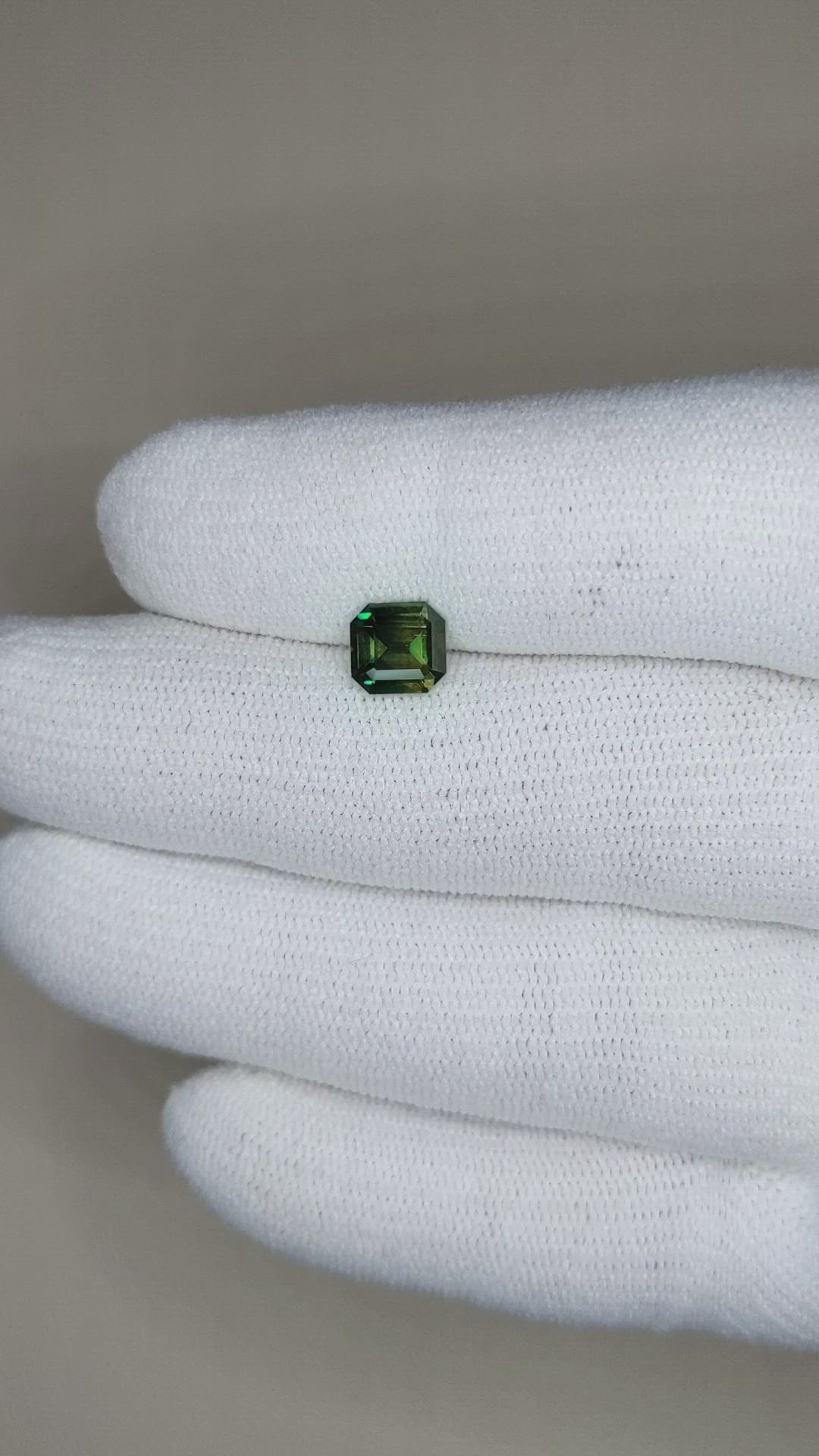 1.56 Ct. Yellowish Green Sapphire from Madagascar Size Video