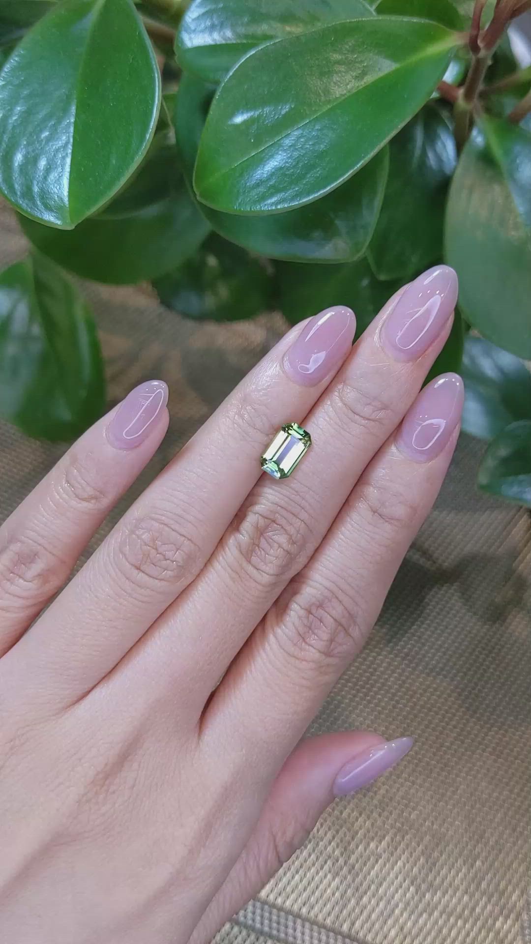 2.18 Ct. Greenish Yellow Sapphire from Madagascar Size Video