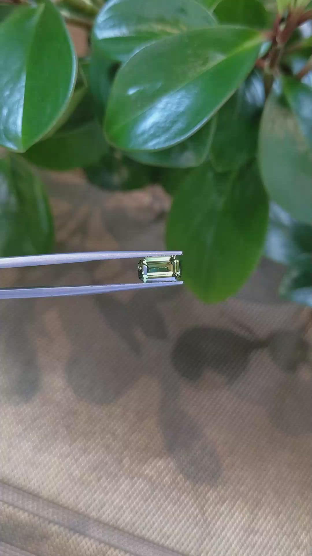 2.18 Ct. Greenish Yellow Sapphire from Madagascar Size Video