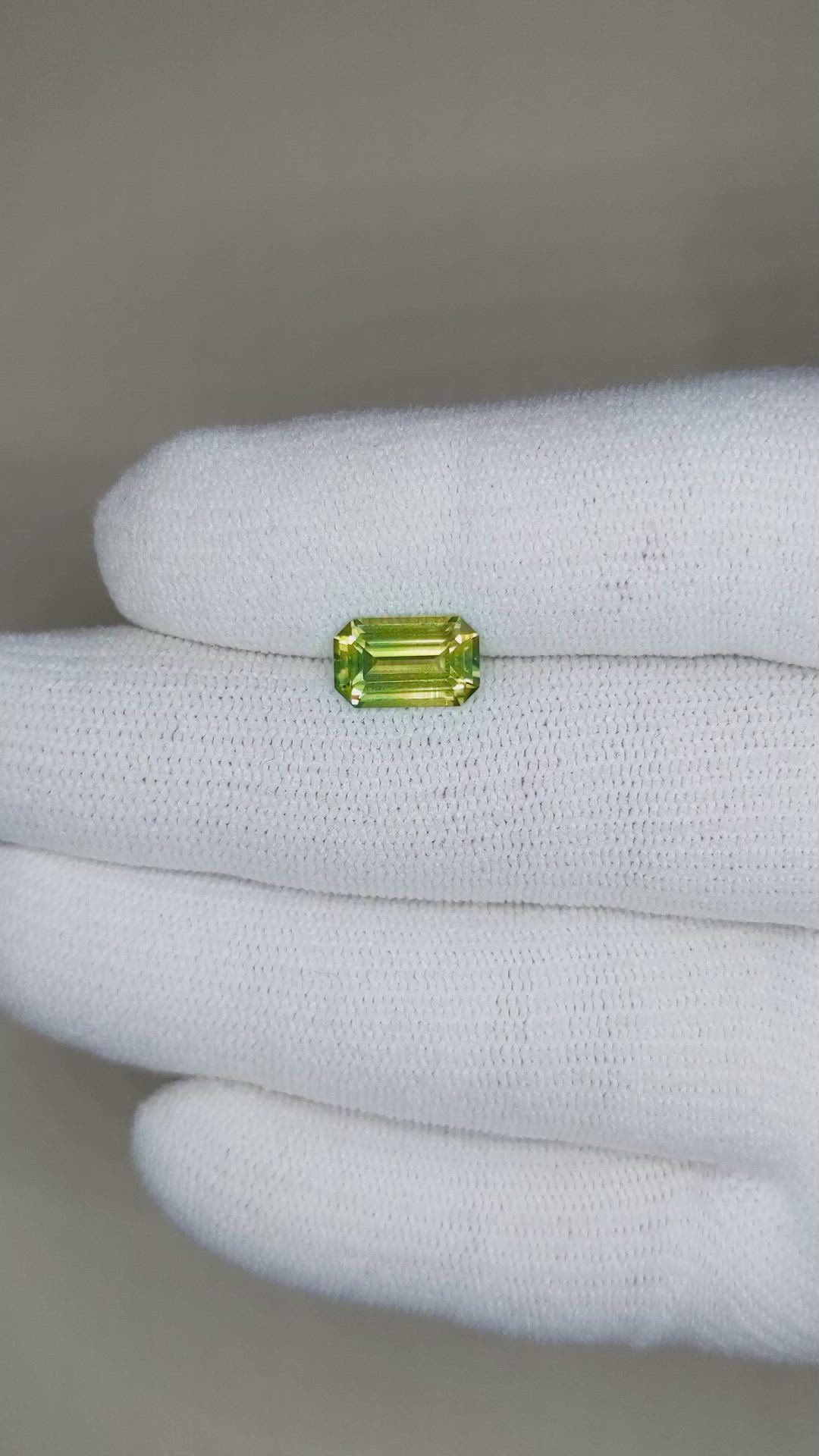 2.18 Ct. Greenish Yellow Sapphire from Madagascar Size Video