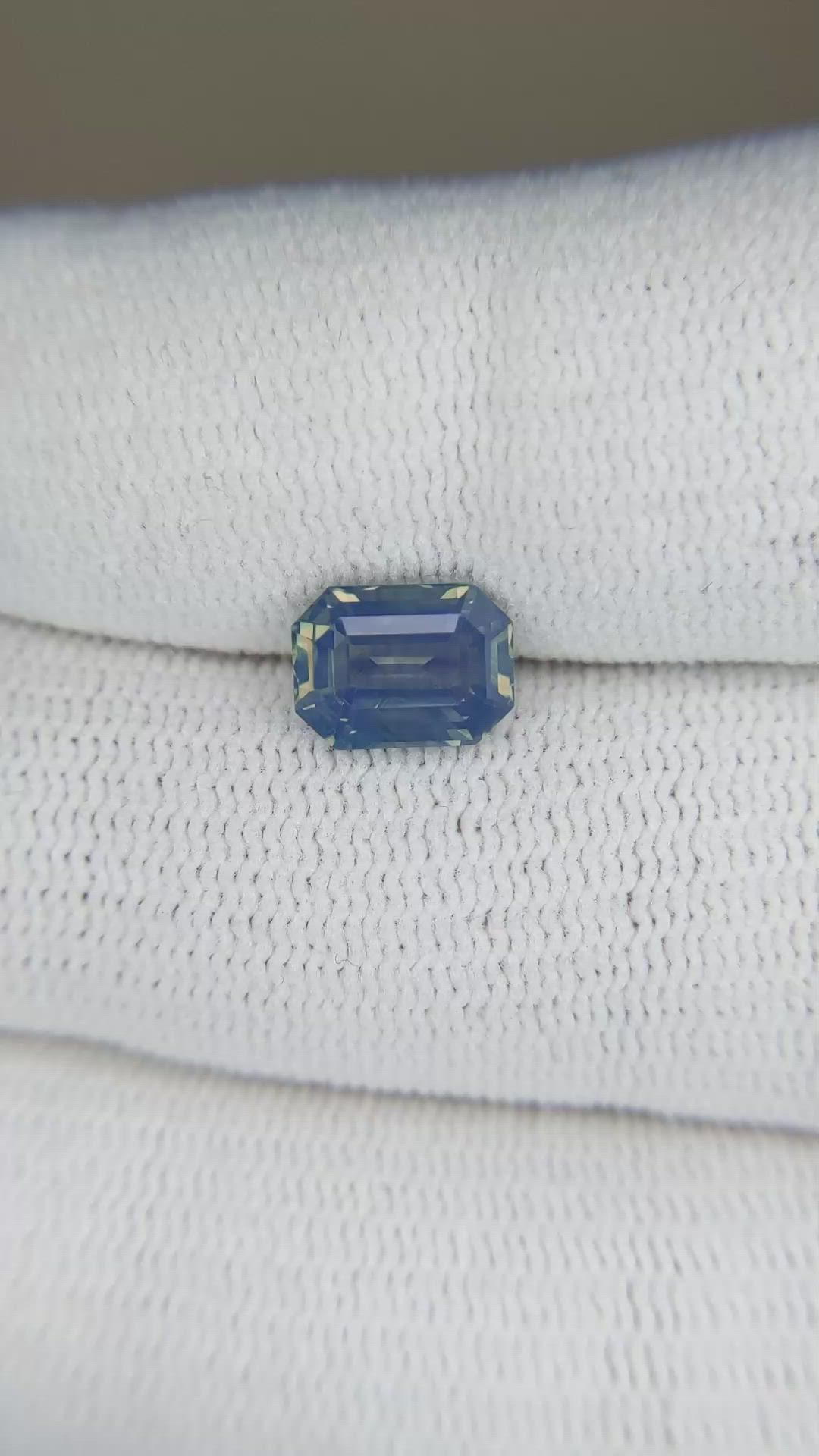 2.02 Ct. Greenish Blue Sapphire from Madagascar Size Video