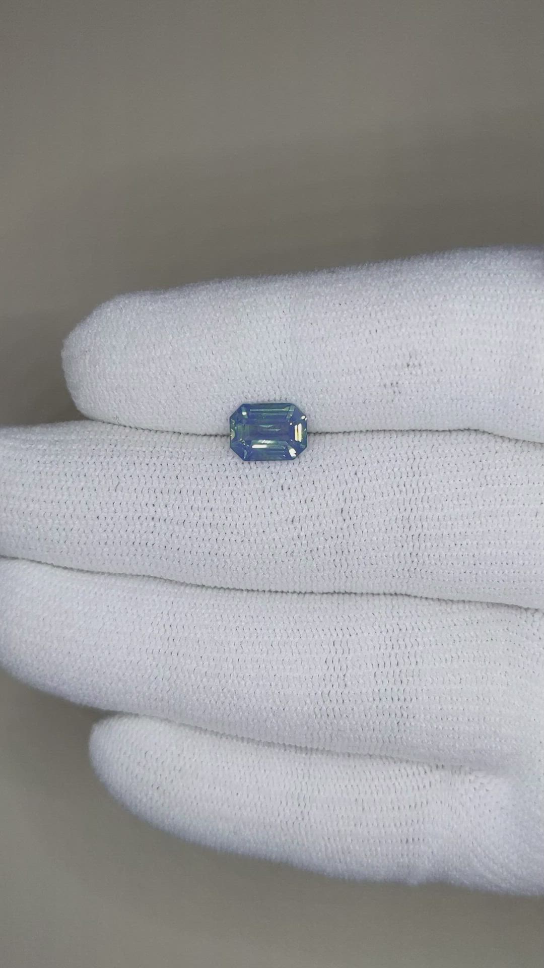 2.02 Ct. Greenish Blue Sapphire from Madagascar Size Video