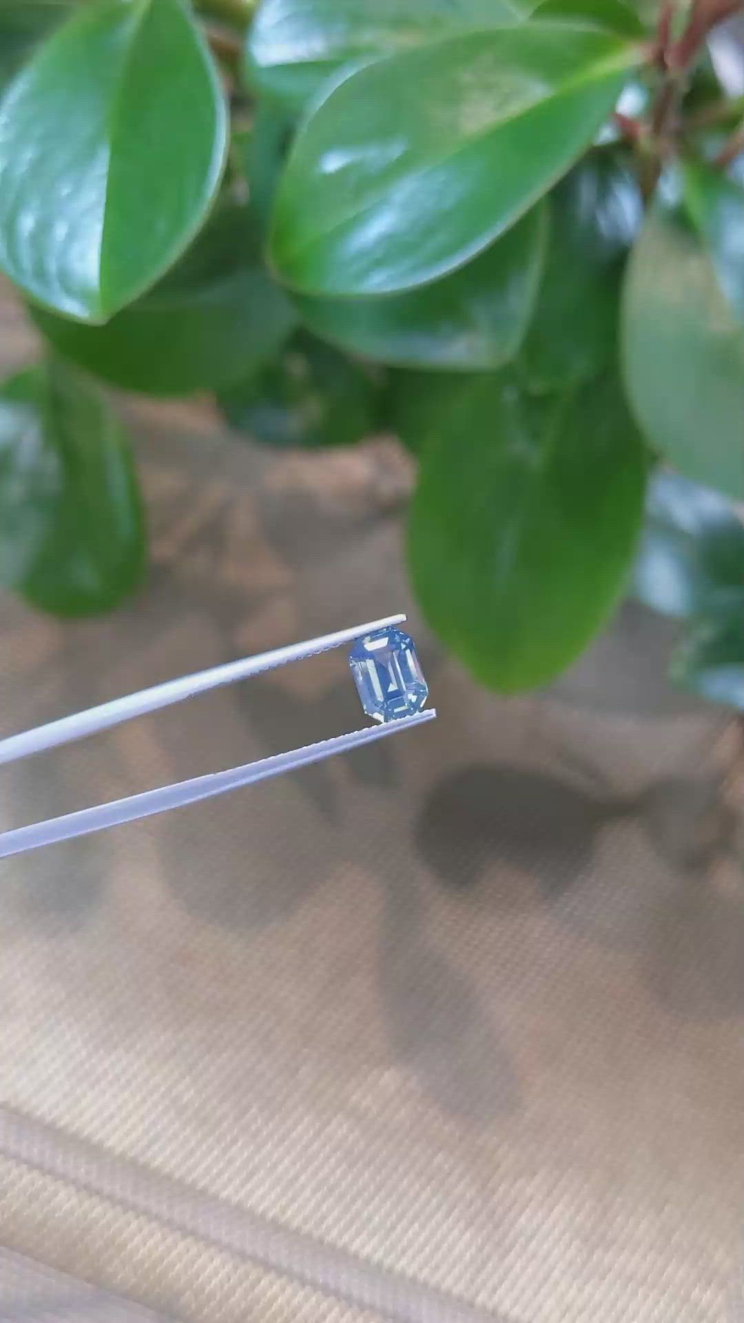 2.02 Ct. Greenish Blue Sapphire from Madagascar Size Video