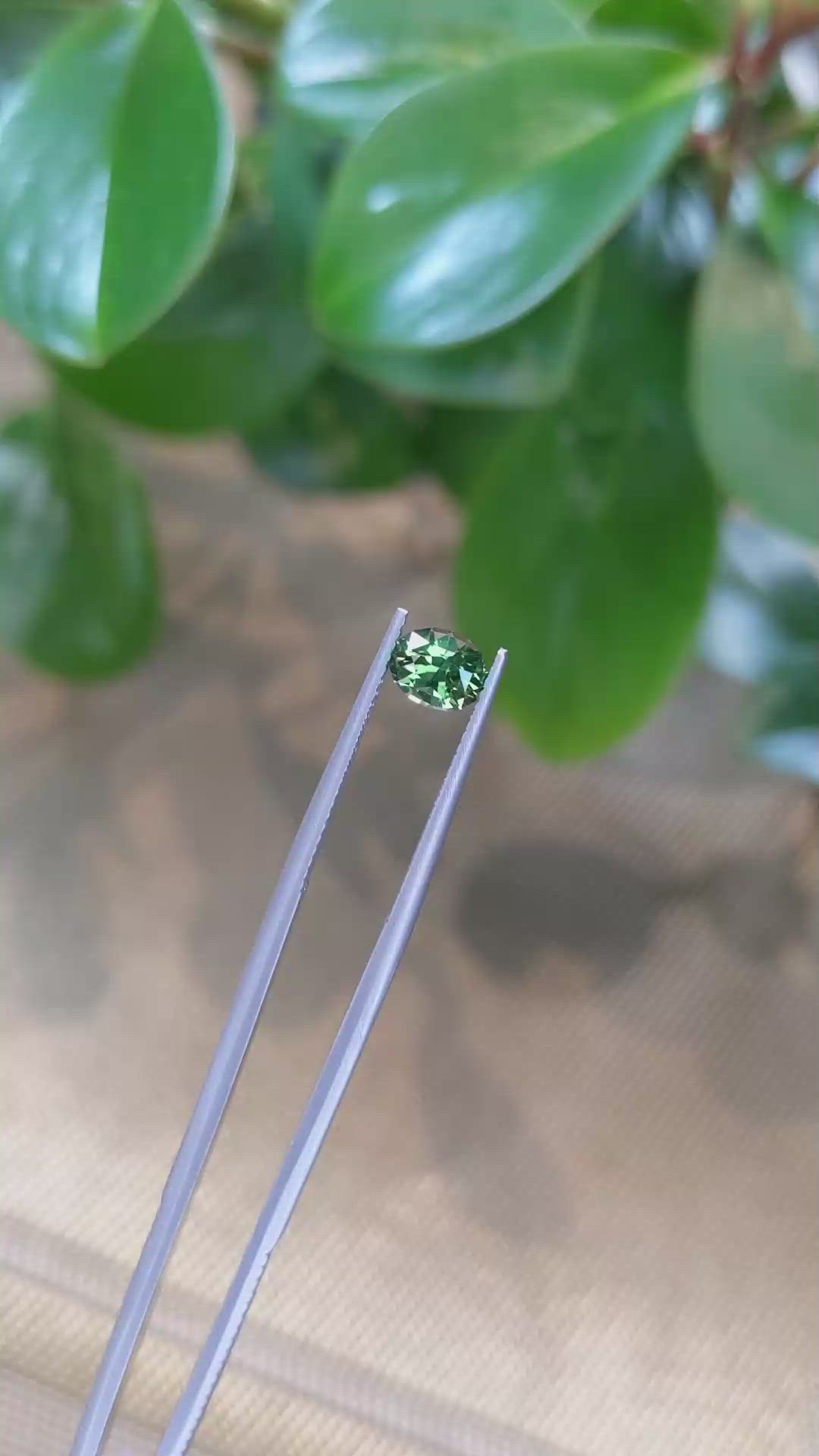 1.14 Ct. Yellowish Green Sapphire from Madagascar Size Video