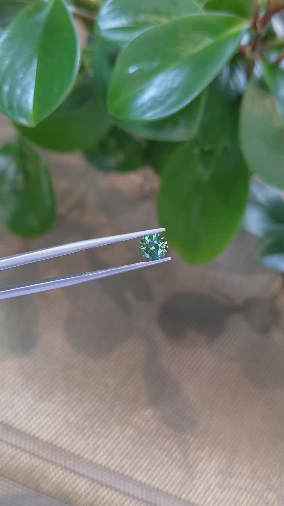 1.23 Ct. Yellowish Green Sapphire from Madagascar Size Video