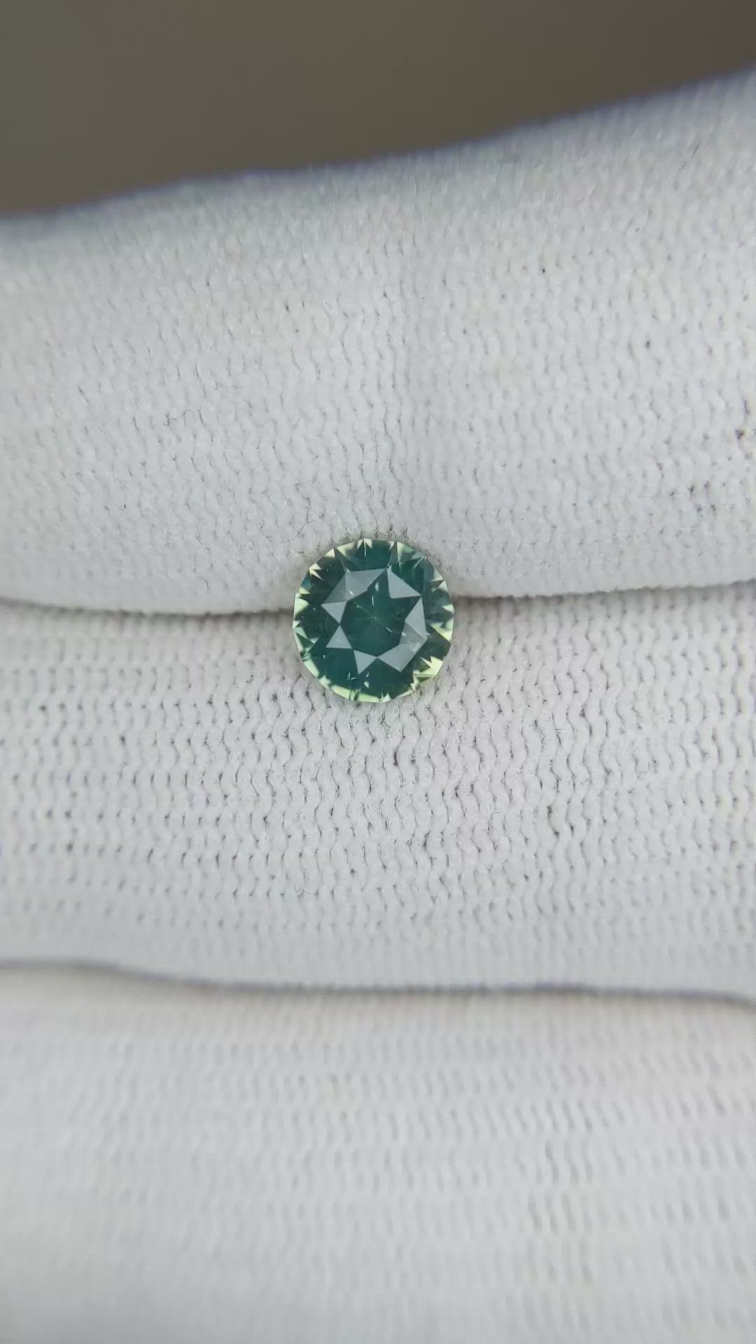 1.23 Ct. Yellowish Green Sapphire from Madagascar Size Video