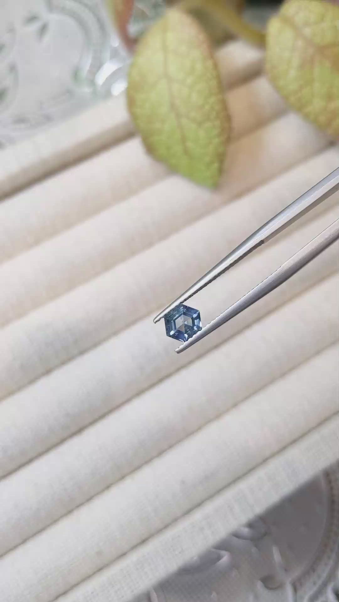 0.86 Ct. Blue Sapphire from Montana Size Video