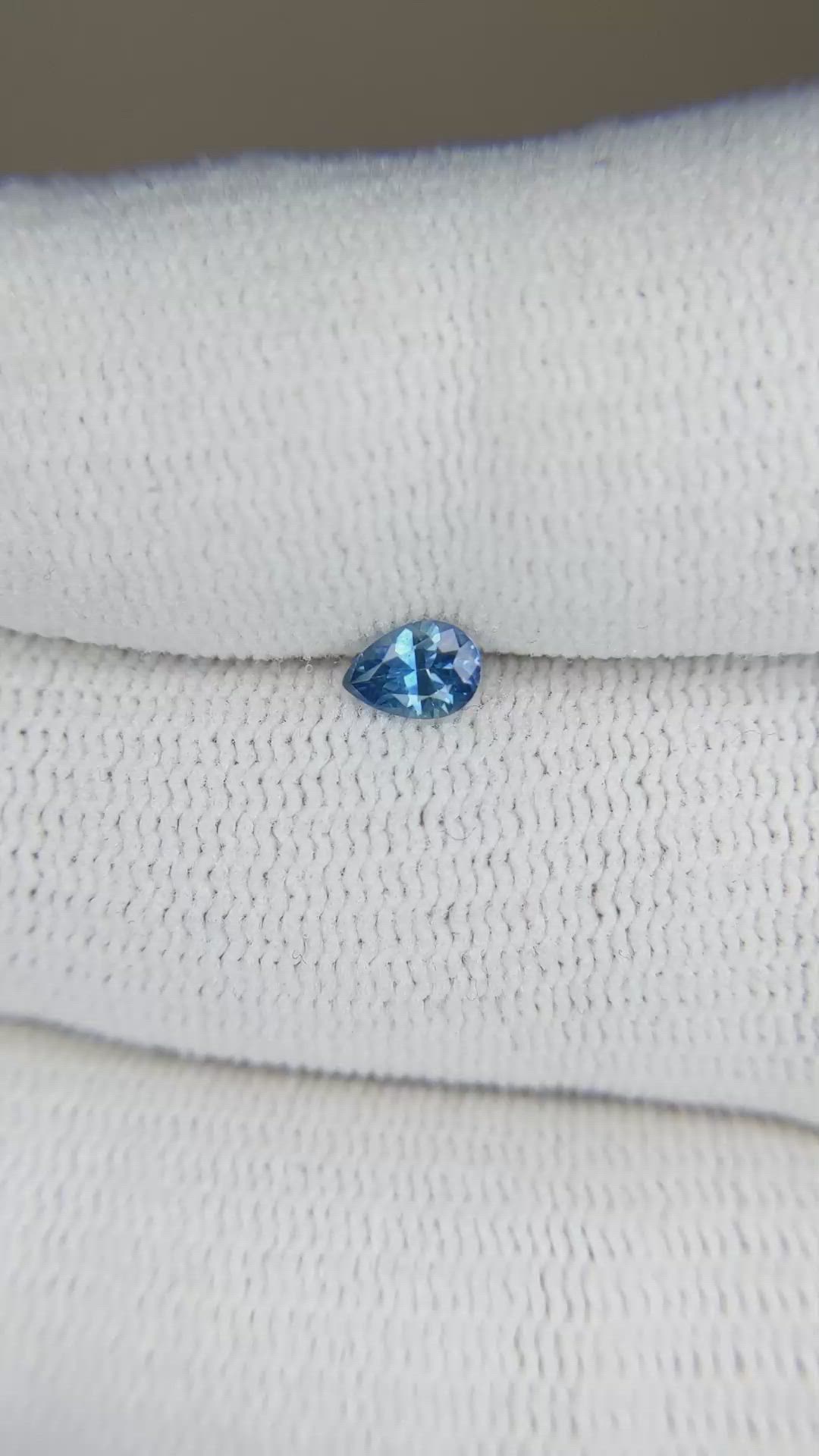 0.30 Ct. Blue Sapphire from Montana Size Video
