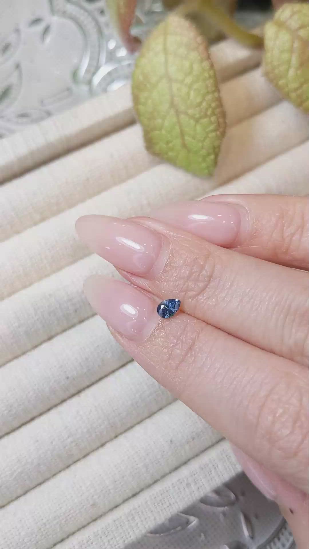 0.30 Ct. Blue Sapphire from Montana Size Video