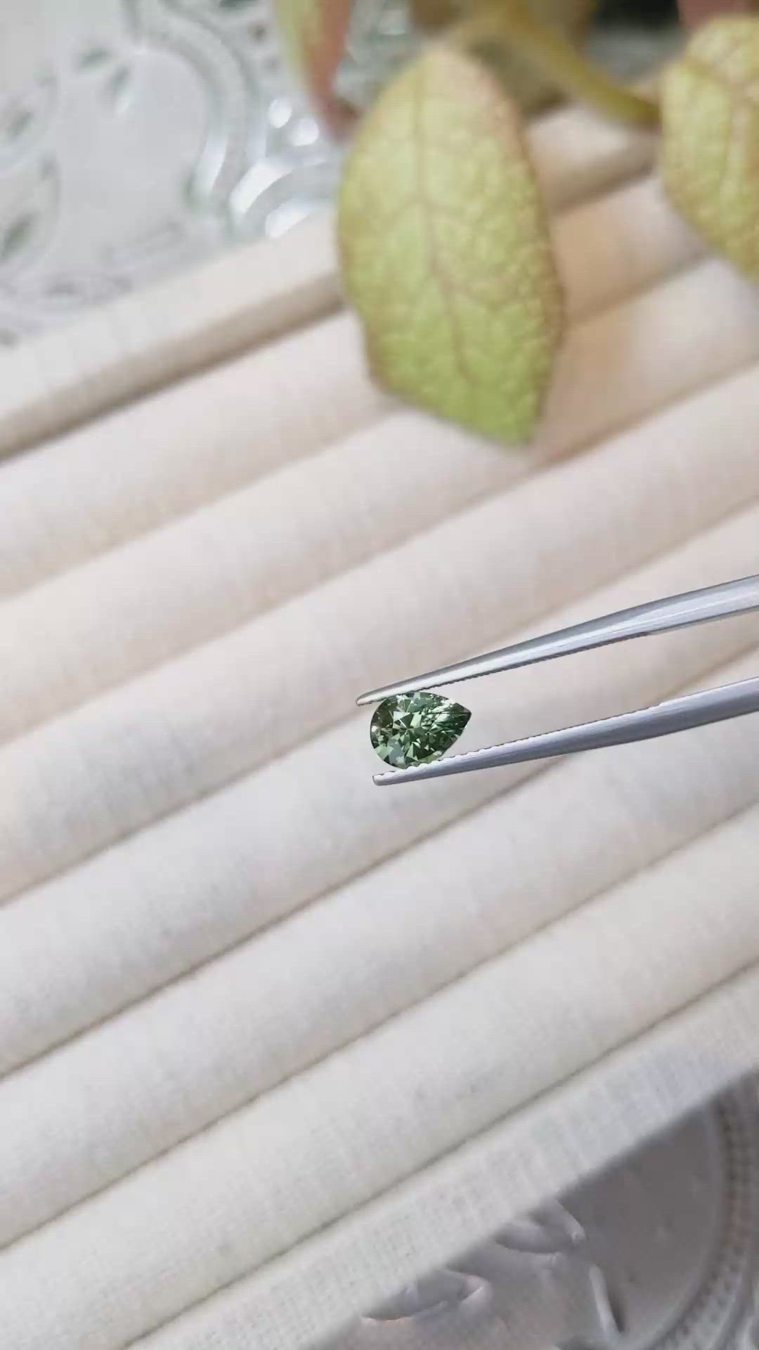 1.02 Ct. Green Sapphire from Madagascar Size Video