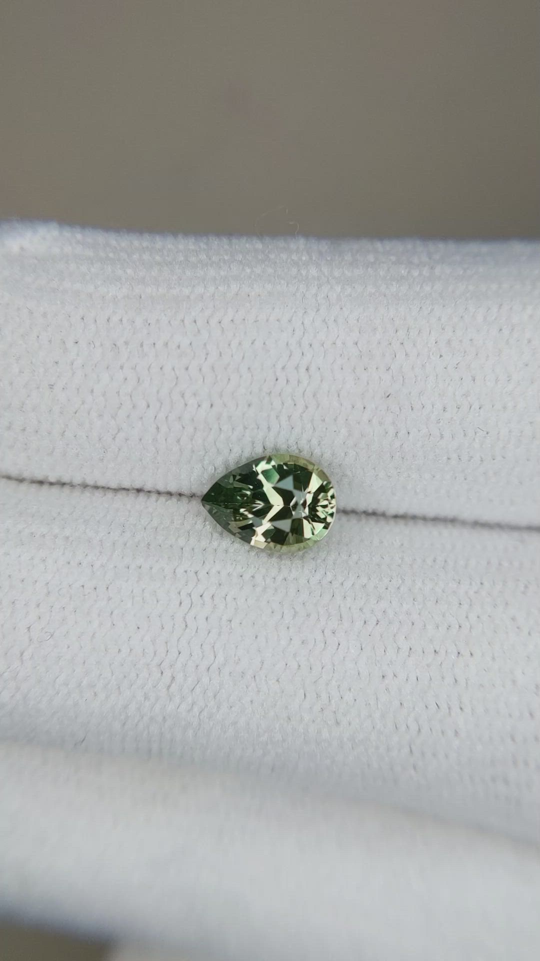 1.02 Ct. Green Sapphire from Madagascar Size Video