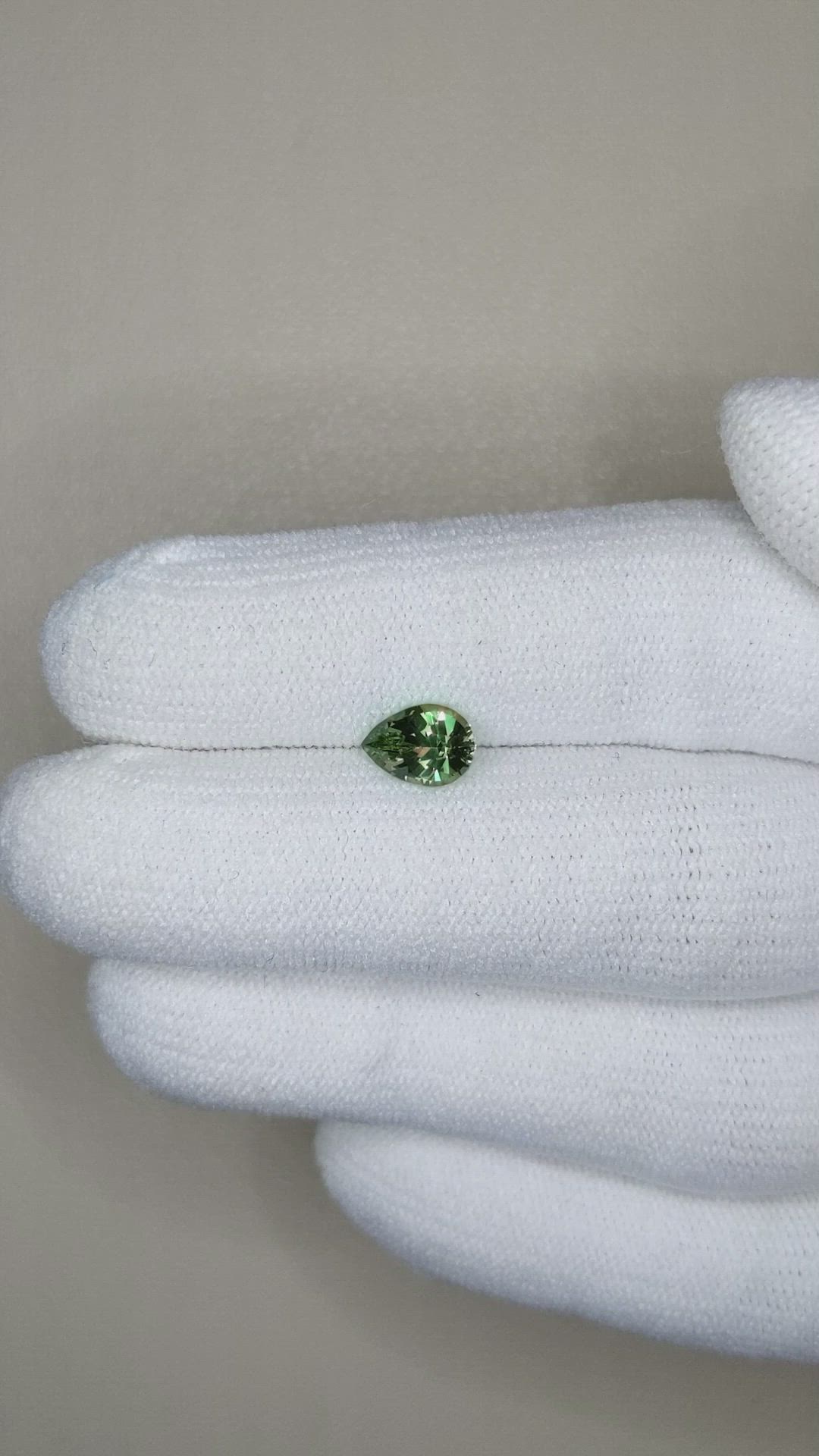 1.02 Ct. Green Sapphire from Madagascar Size Video