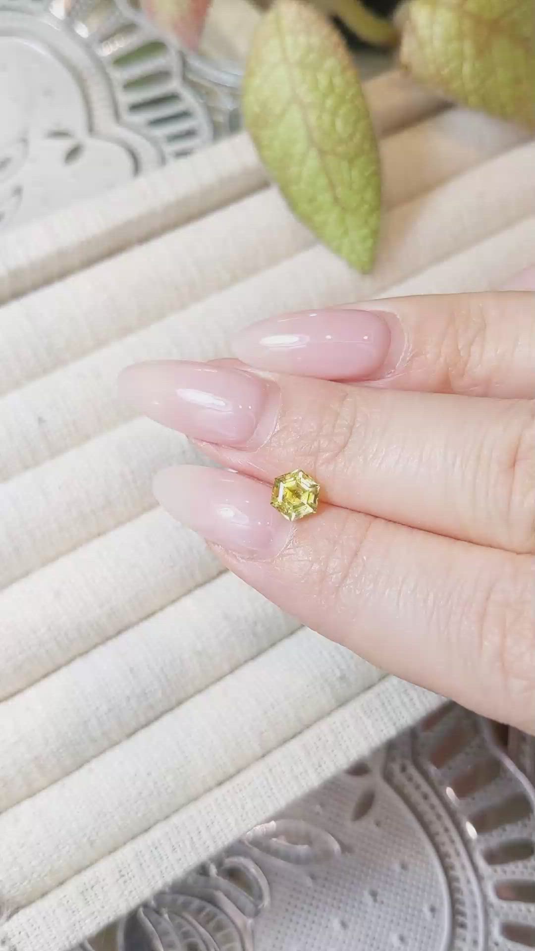 1.14 Ct. Yellow Sapphire from Montana Size Video