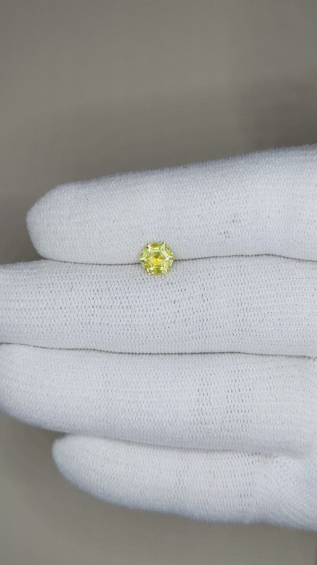 1.14 Ct. Yellow Sapphire from Montana Size Video