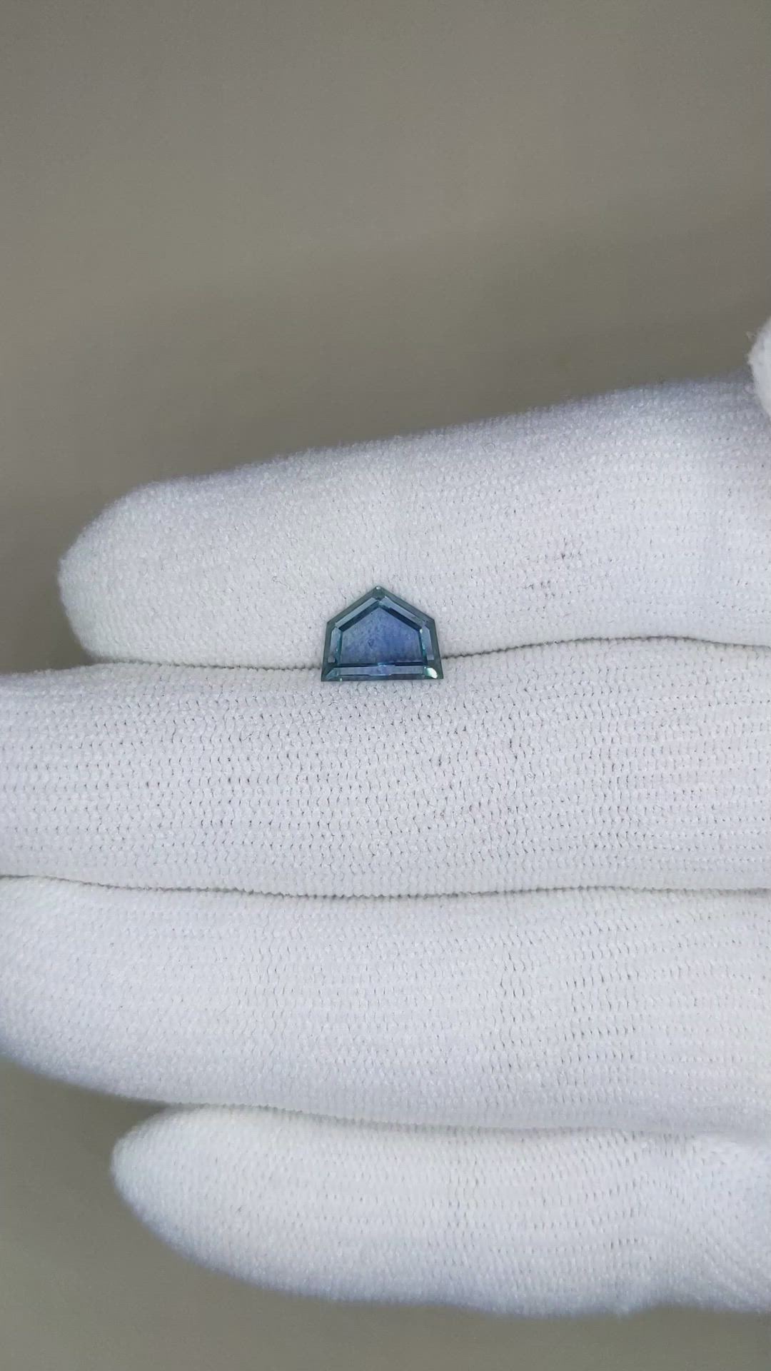 1.55 Ct. Greenish Blue Sapphire from Montana Size Video