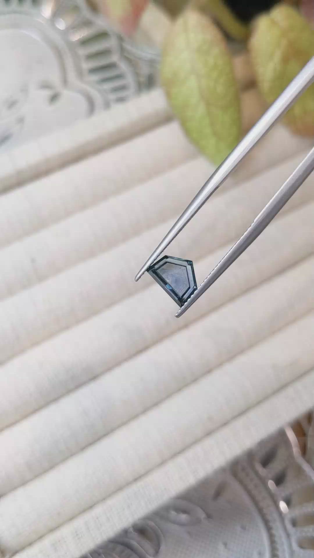 1.55 Ct. Greenish Blue Sapphire from Montana Size Video