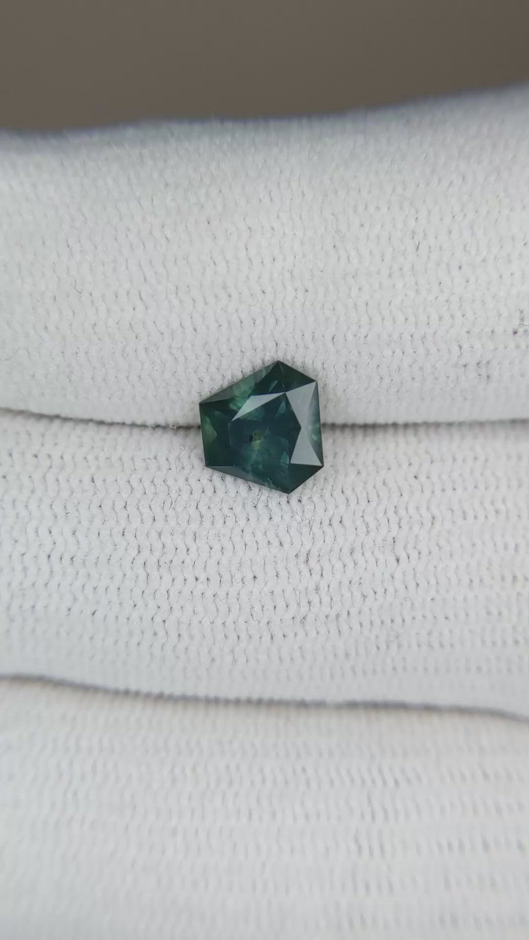 1.41 Ct. Bluish Green Sapphire from Montana Size Video