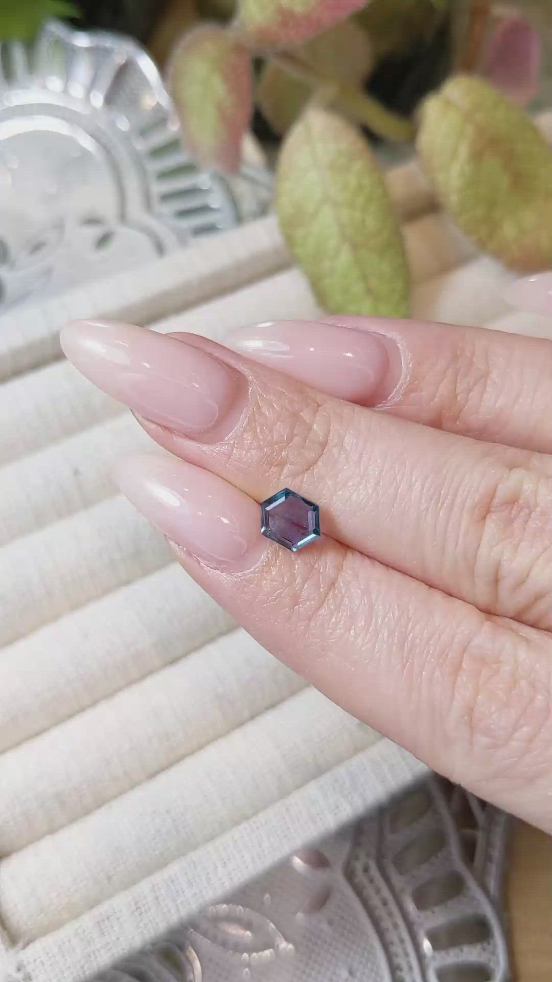 1.45 Ct. Greenish Blue Sapphire from Montana Size Video