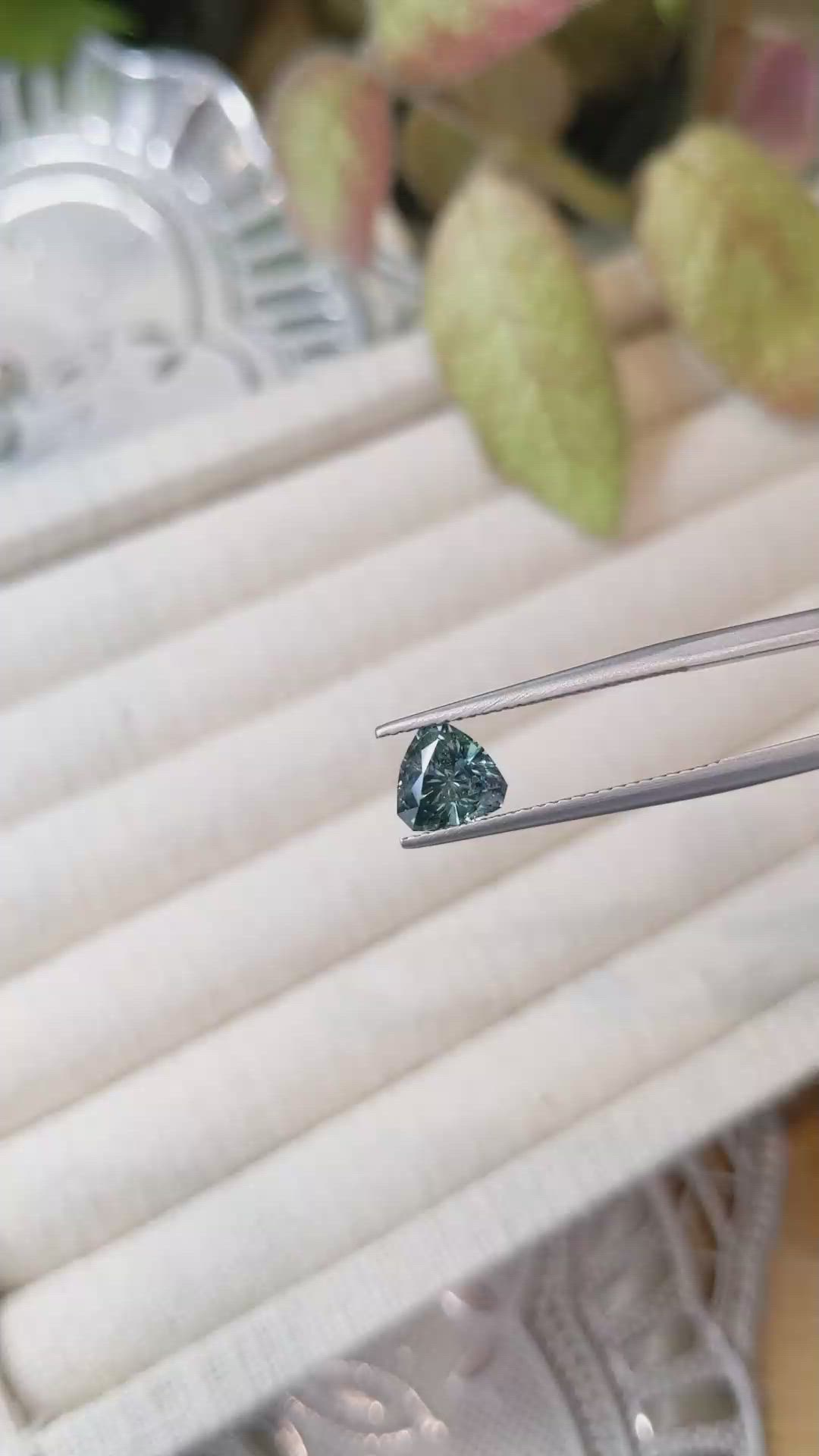 1.53 Ct. Bluish Green Sapphire from Montana Size Video