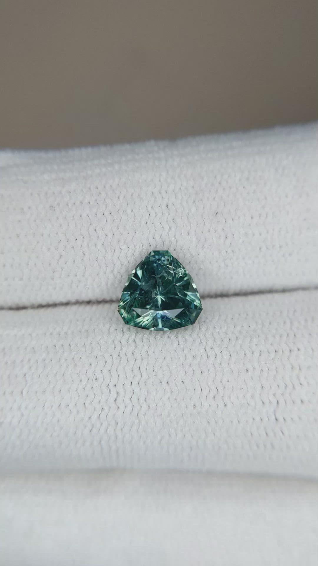 1.53 Ct. Bluish Green Sapphire from Montana Size Video