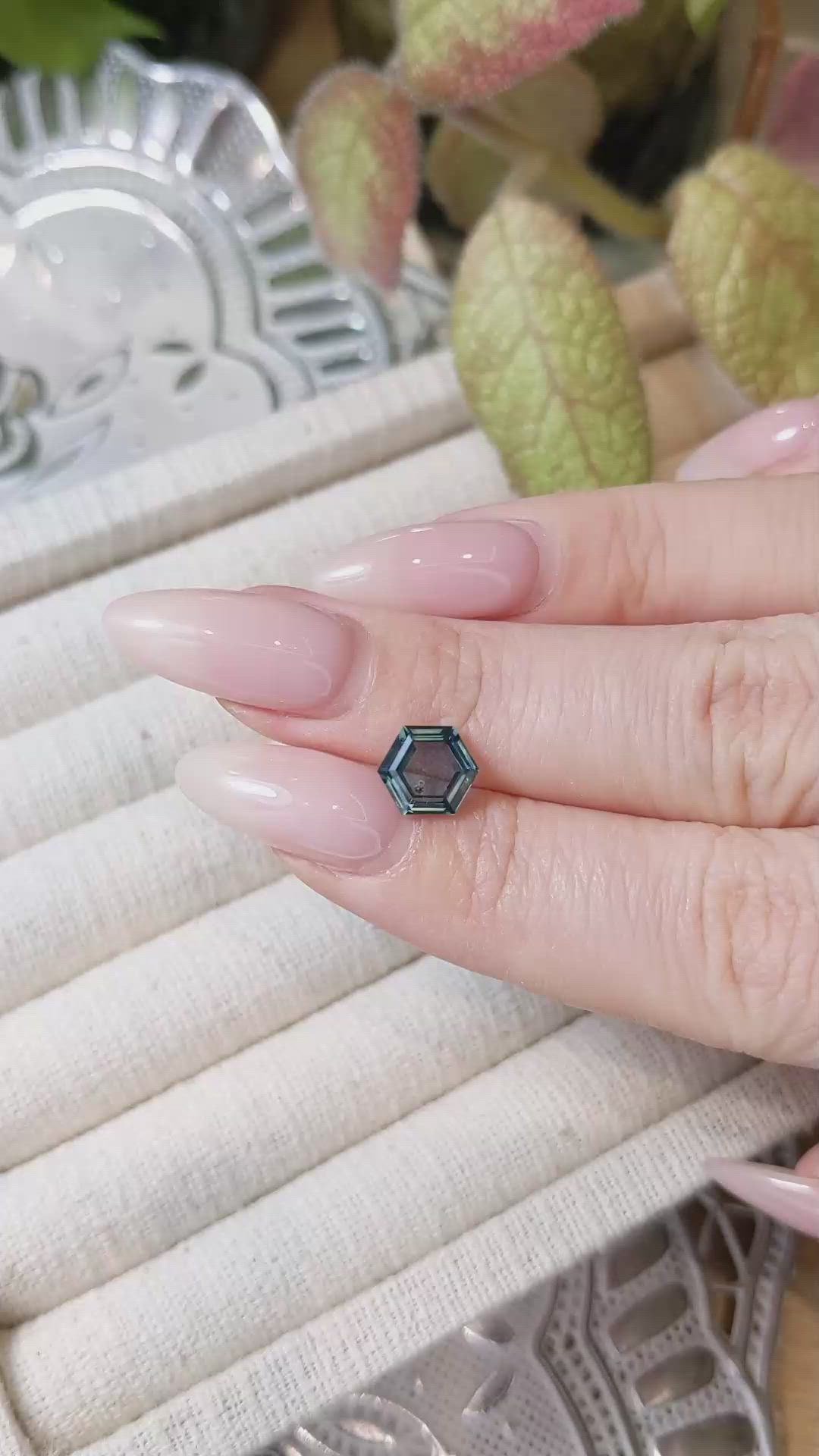 1.84 Ct. Bluish Green Sapphire from Montana Size Video