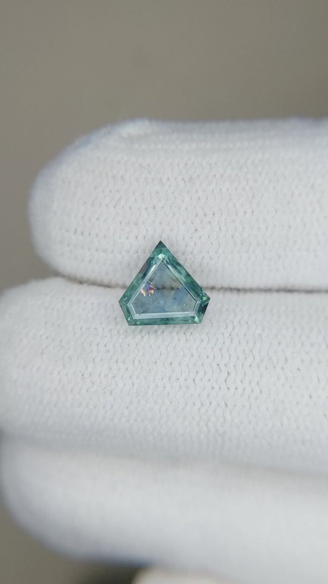 1.26 Ct. Bluish Green Sapphire from Australia Size Video