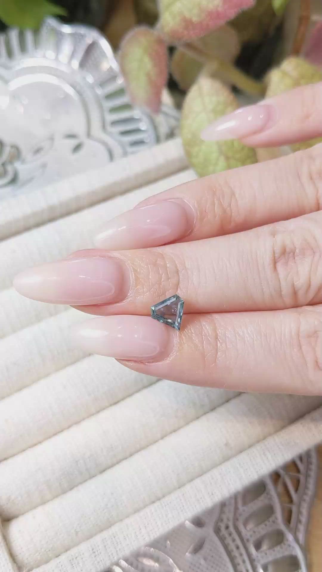 1.26 Ct. Bluish Green Sapphire from Australia Size Video