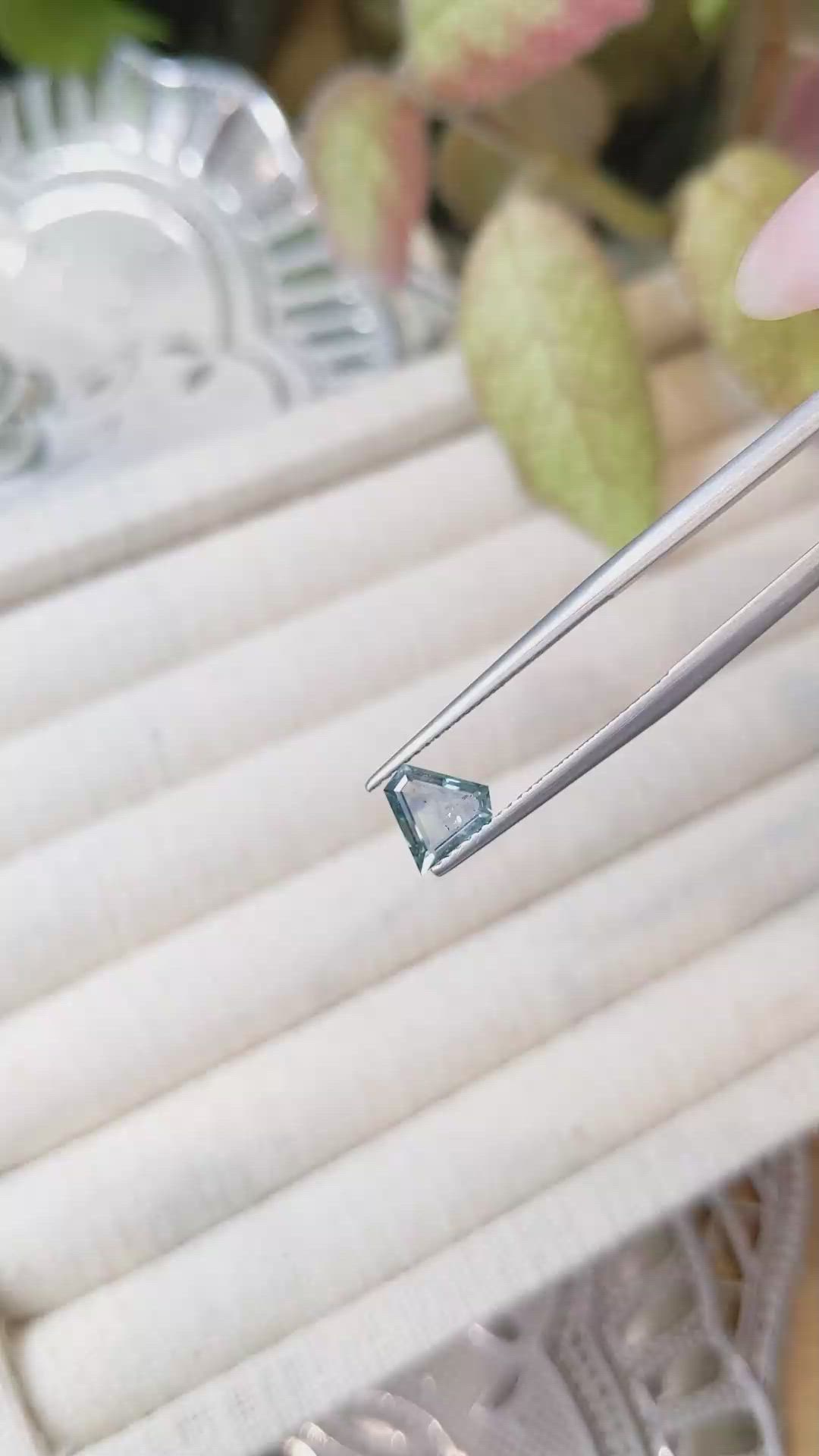 1.26 Ct. Bluish Green Sapphire from Australia Size Video