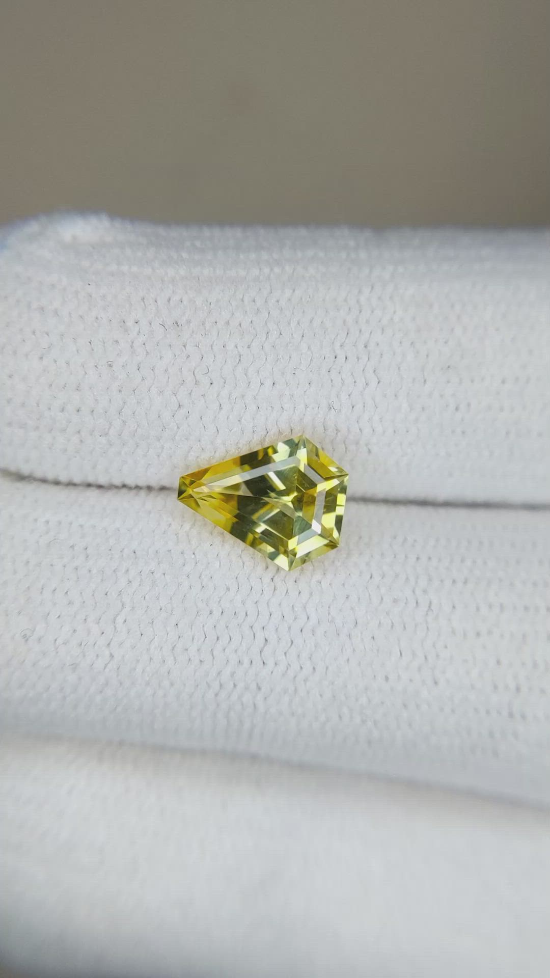 1.63 Ct. Yellow Sapphire from Montana Size Video