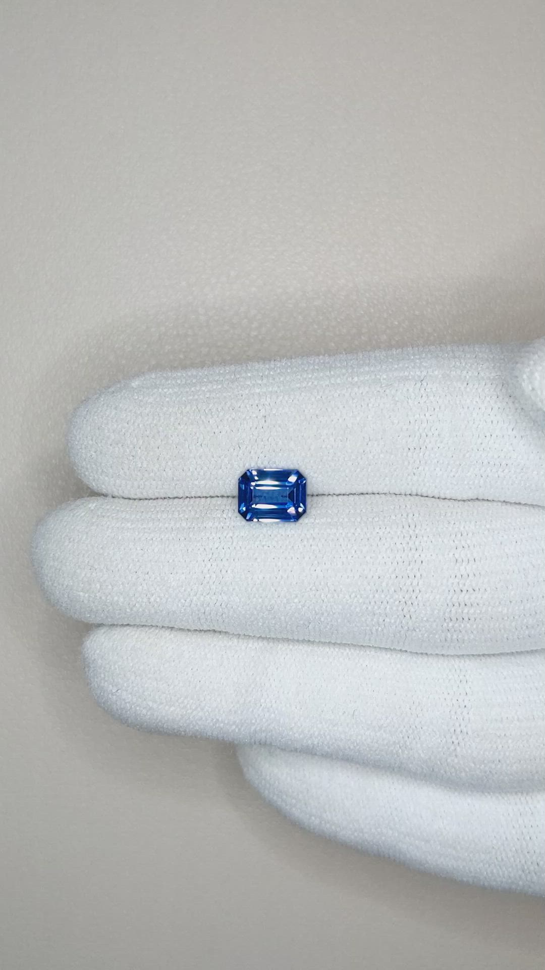 1.60 Ct. Blue Sapphire from Ceylon (Sri Lanka) Size Video