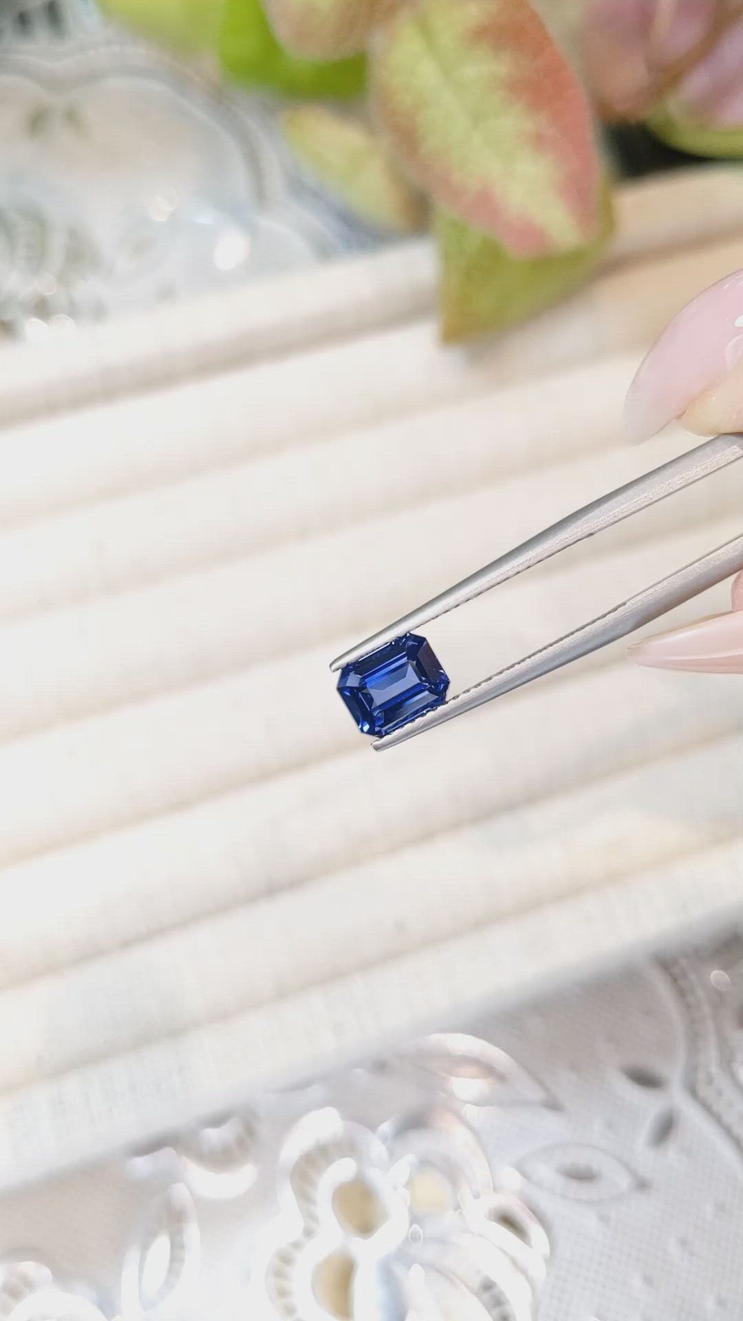 1.60 Ct. Blue Sapphire from Ceylon (Sri Lanka) Size Video