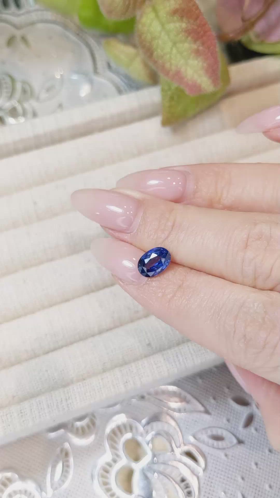 2.06 Ct. Blue Sapphire from Ceylon (Sri Lanka) Size Video