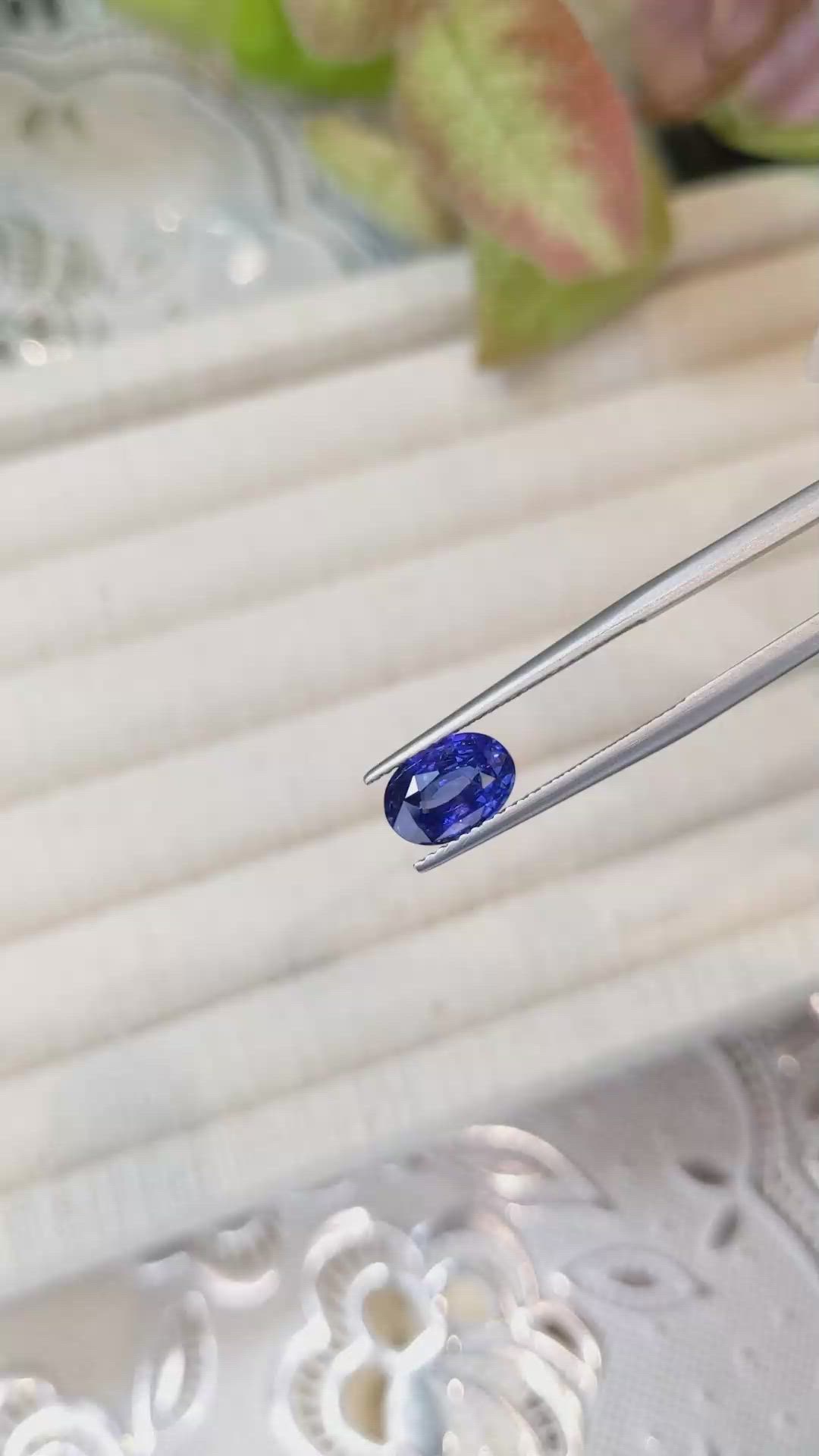 2.06 Ct. Blue Sapphire from Ceylon (Sri Lanka) Size Video