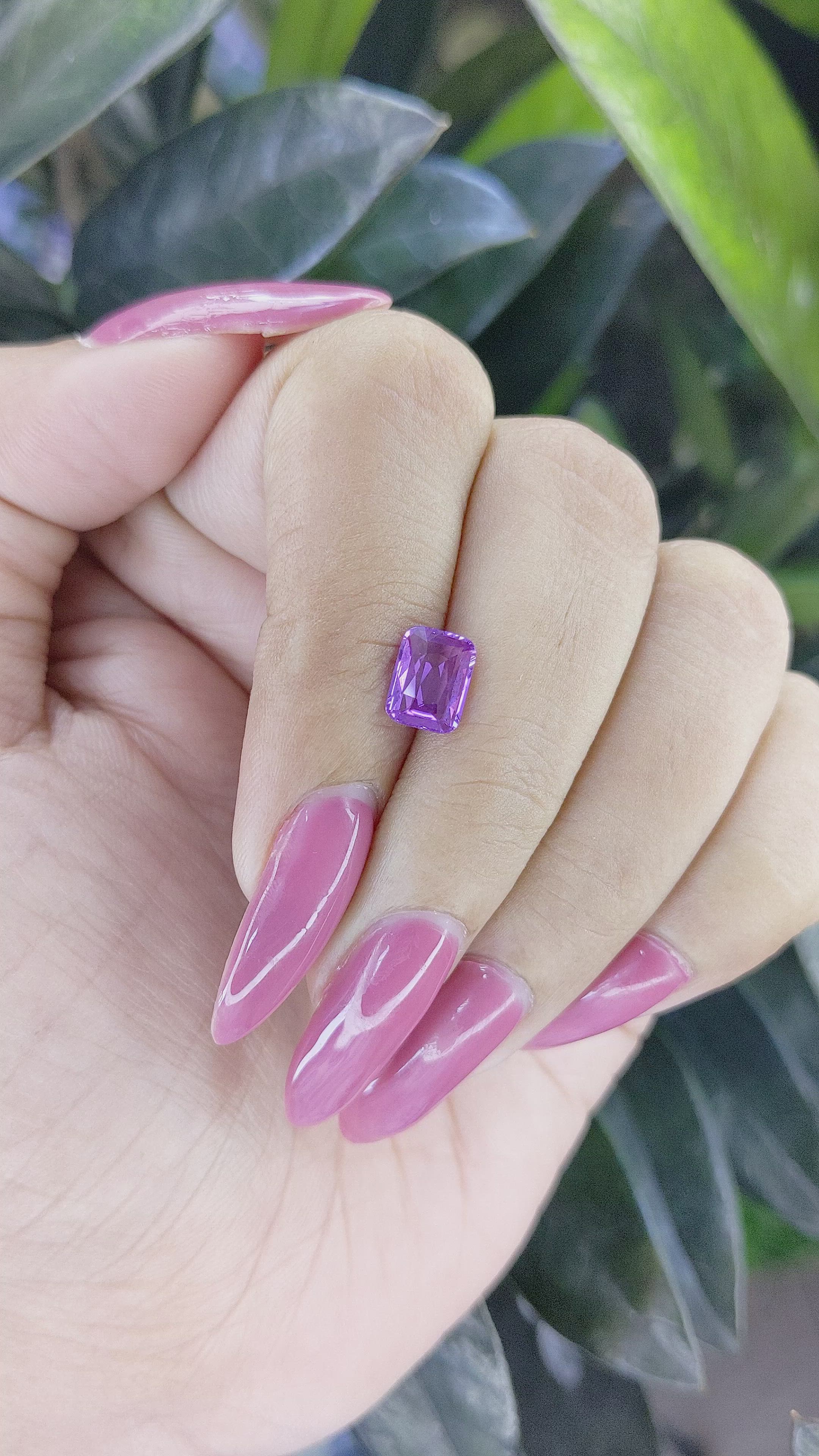 1.50 Ct. Violet Sapphire from Madagascar Size Video