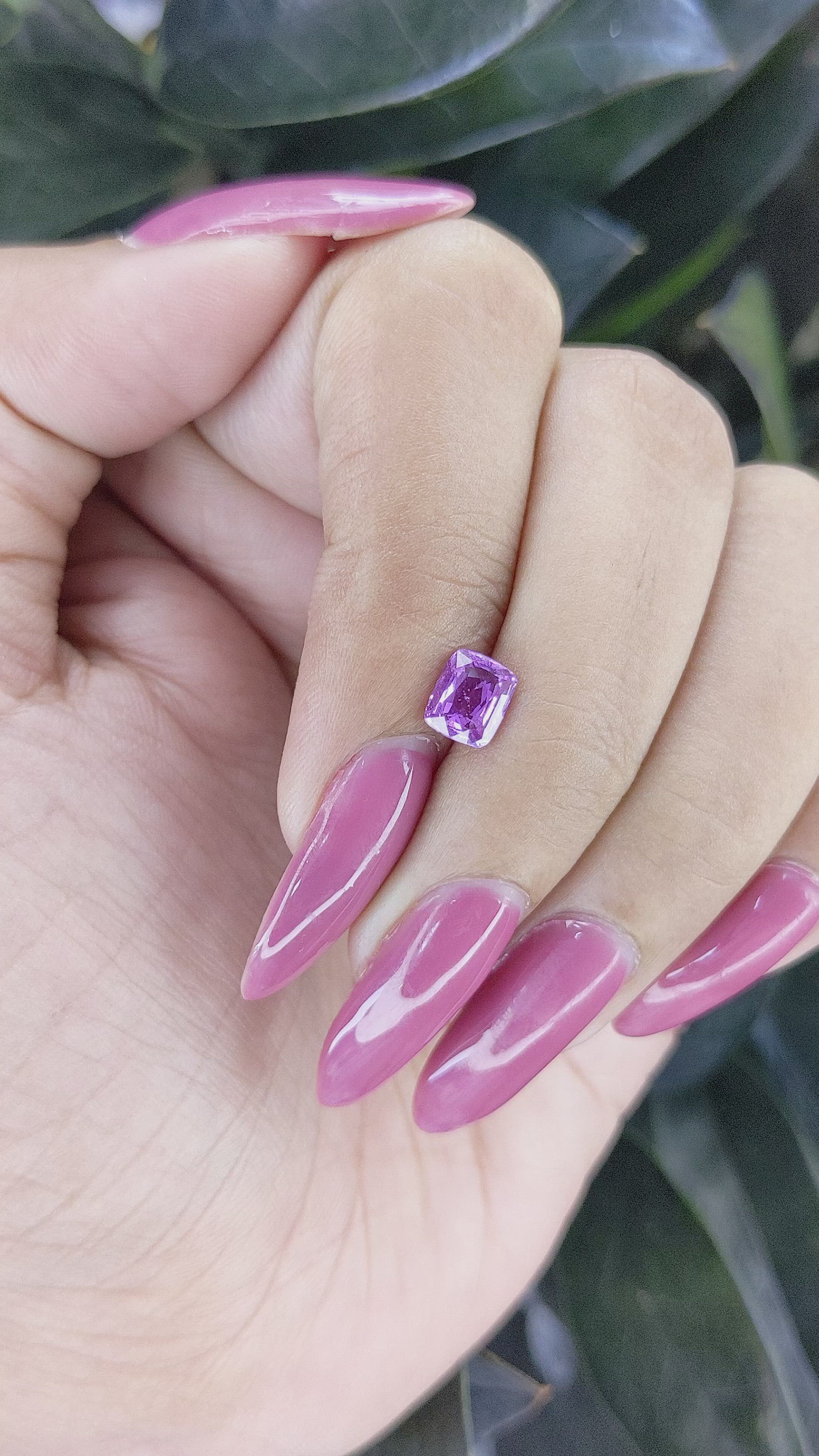 1.02 Ct. Purple Sapphire from Madagascar Size Video