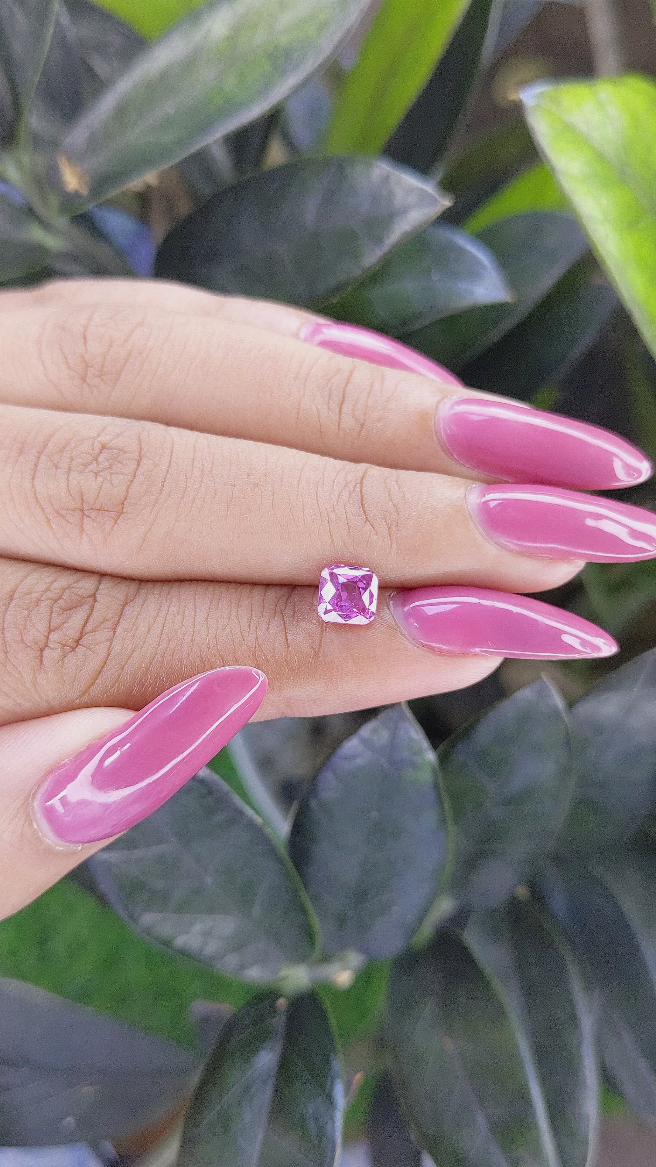1.04 Ct. Pink Sapphire from Madagascar Size Video
