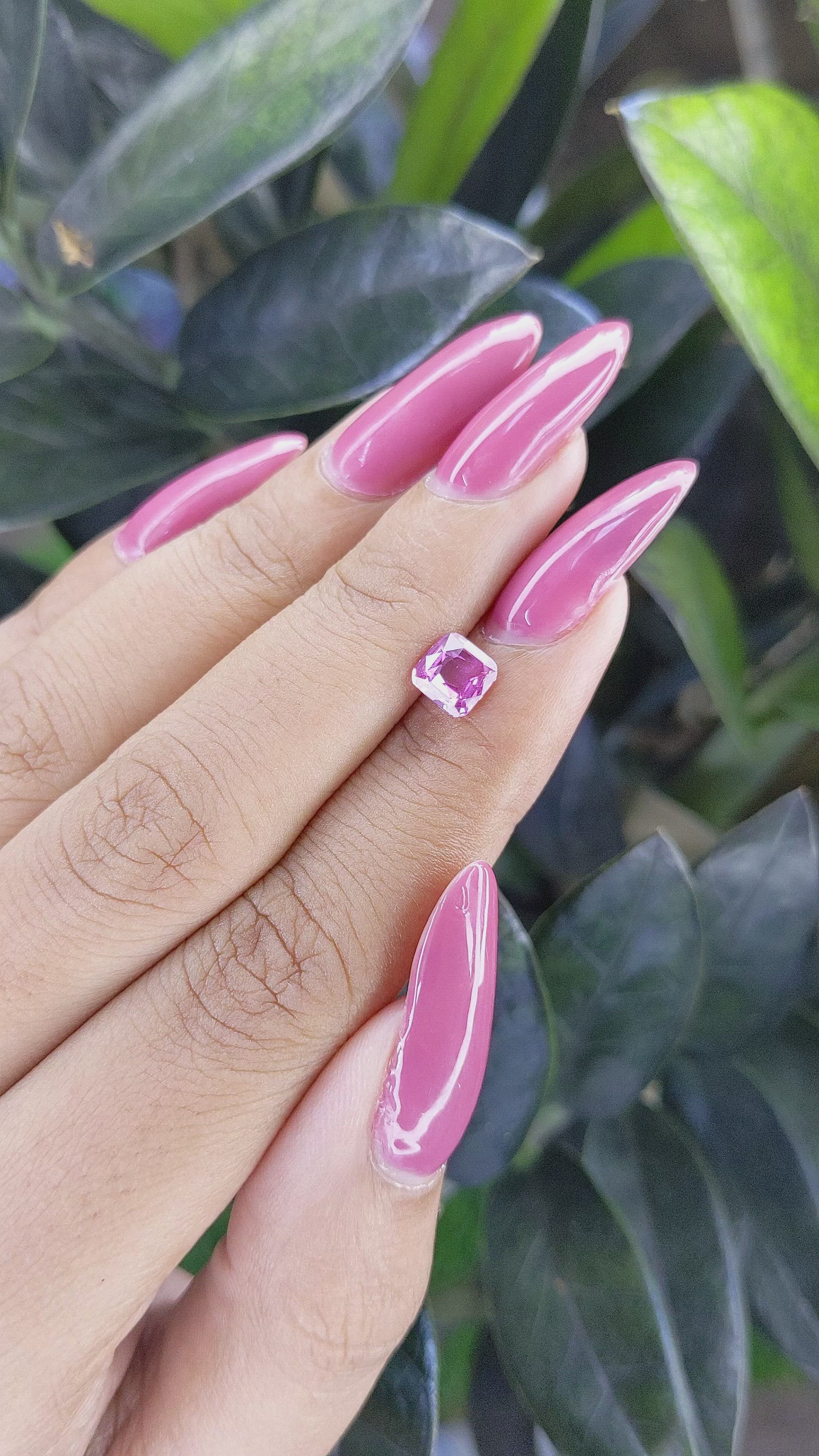 1.04 Ct. Pink Sapphire from Madagascar Size Video