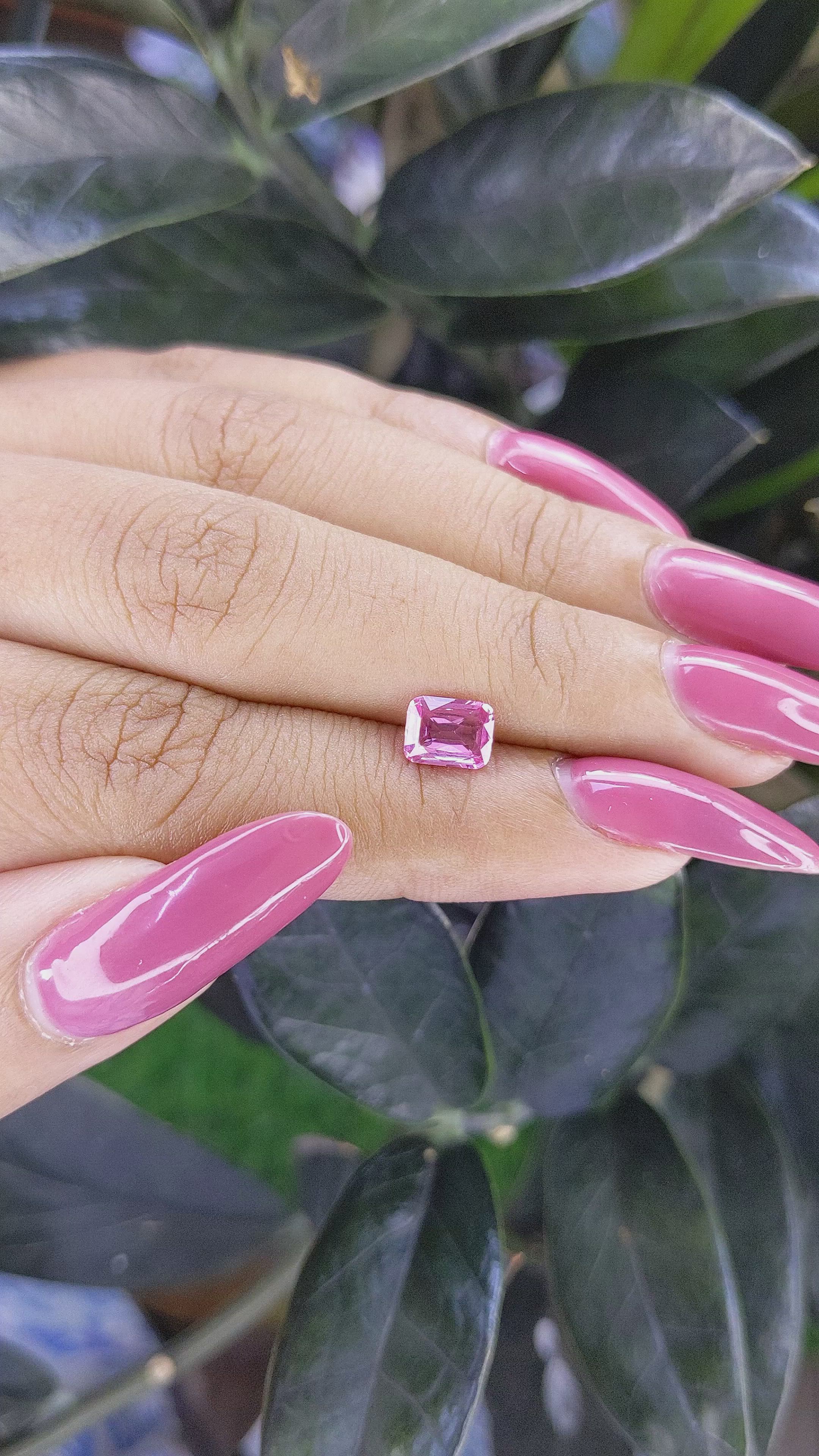 1.05 Ct. Pink Sapphire from Madagascar Size Video