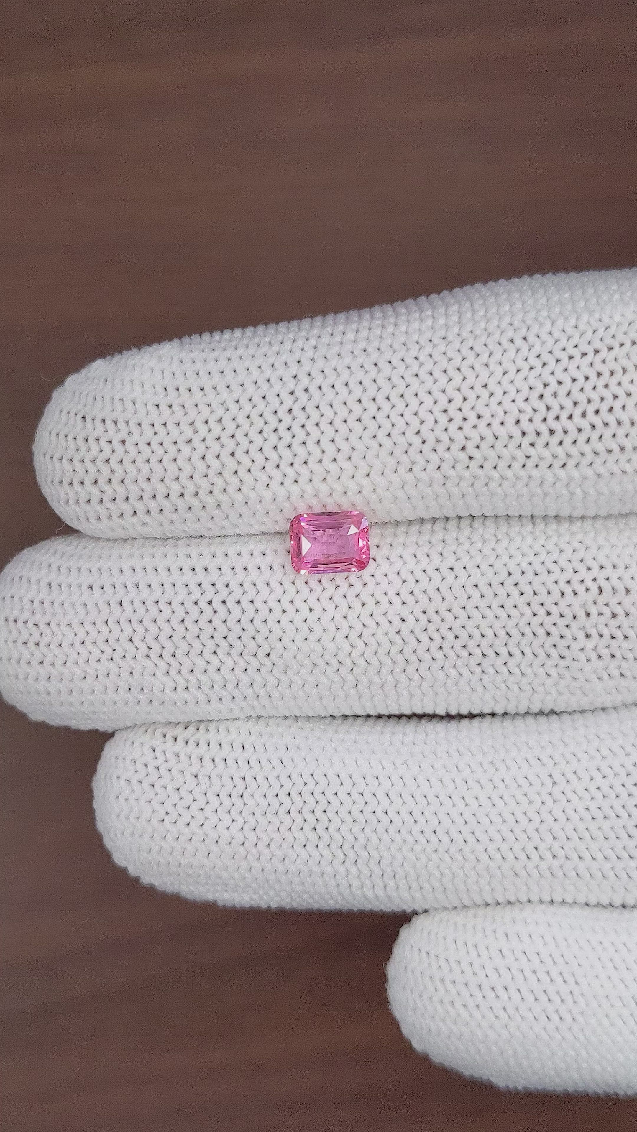 1.05 Ct. Pink Sapphire from Madagascar Size Video
