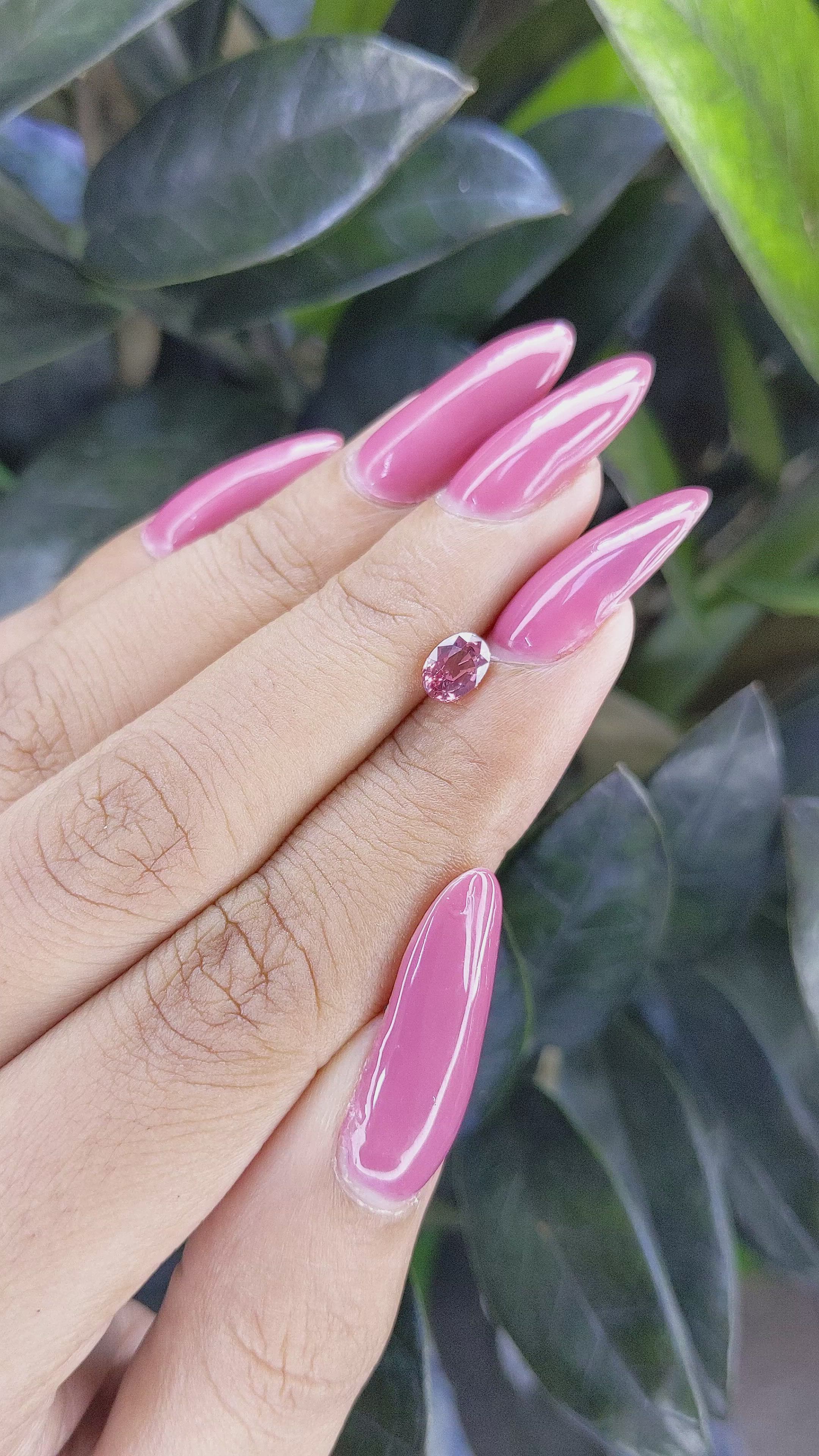 0.73 Ct. Padparadscha Sapphire from Madagascar Size Video