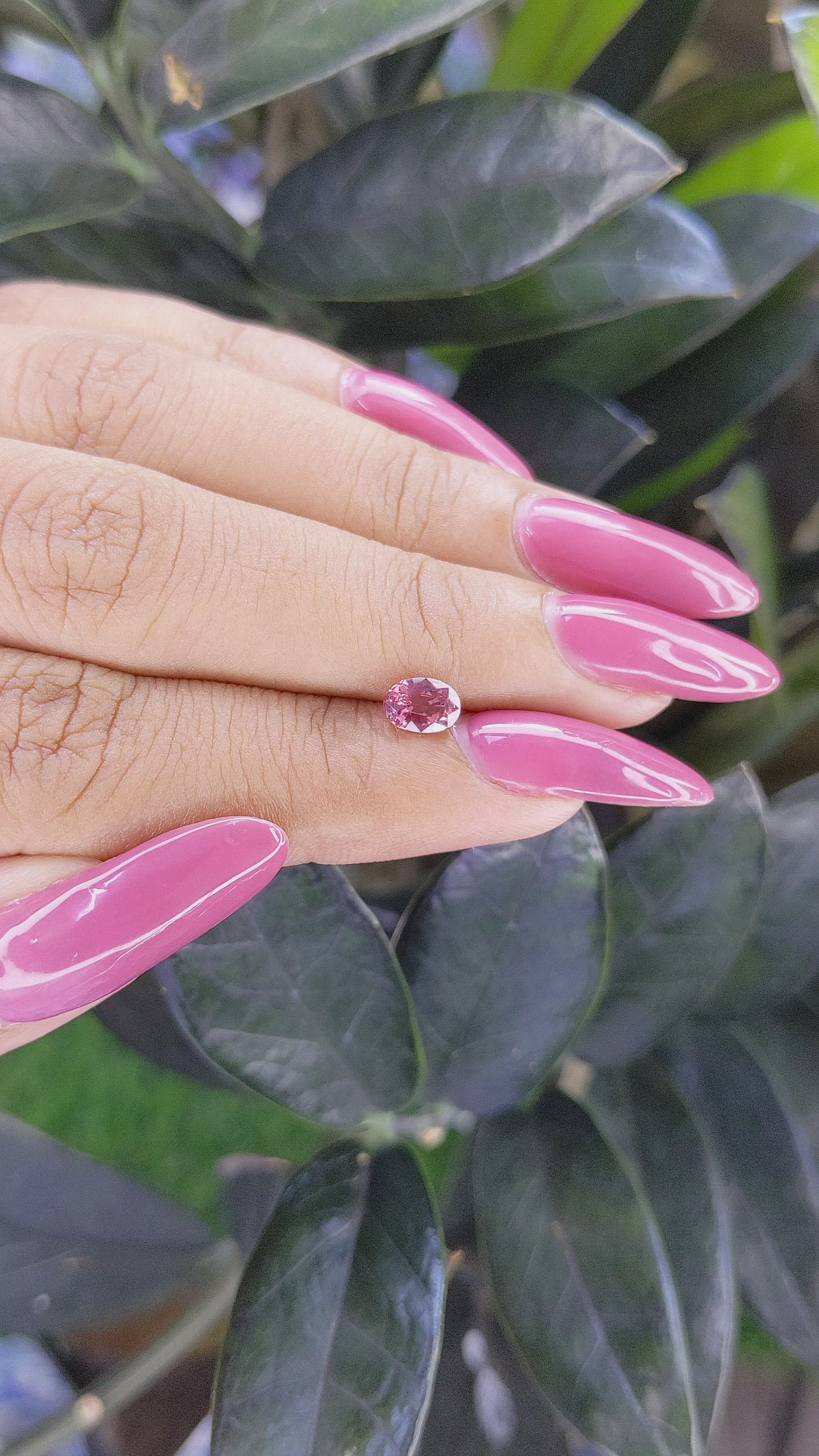 0.73 Ct. Padparadscha Sapphire from Madagascar Size Video