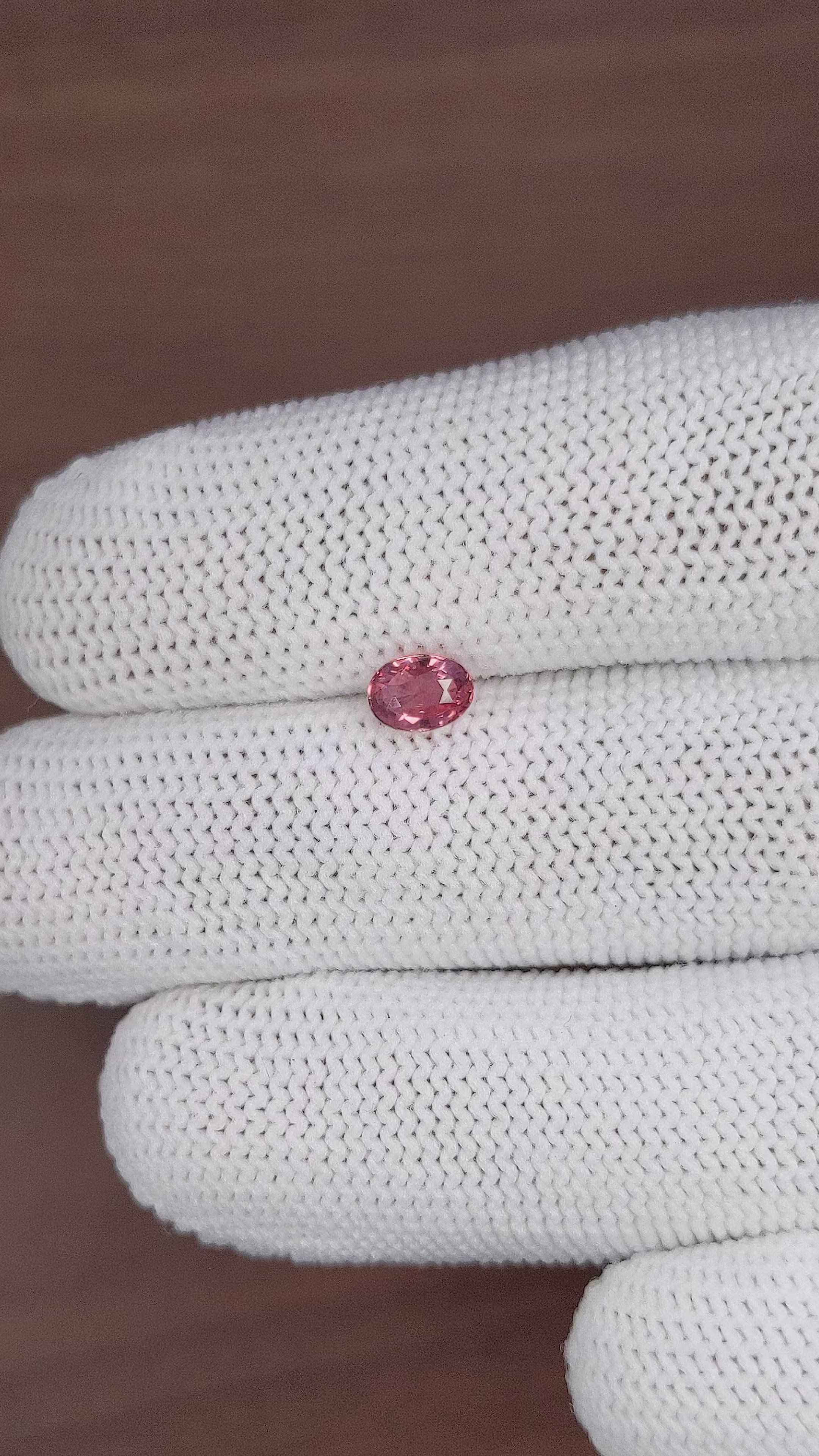 0.73 Ct. Padparadscha Sapphire from Madagascar Size Video