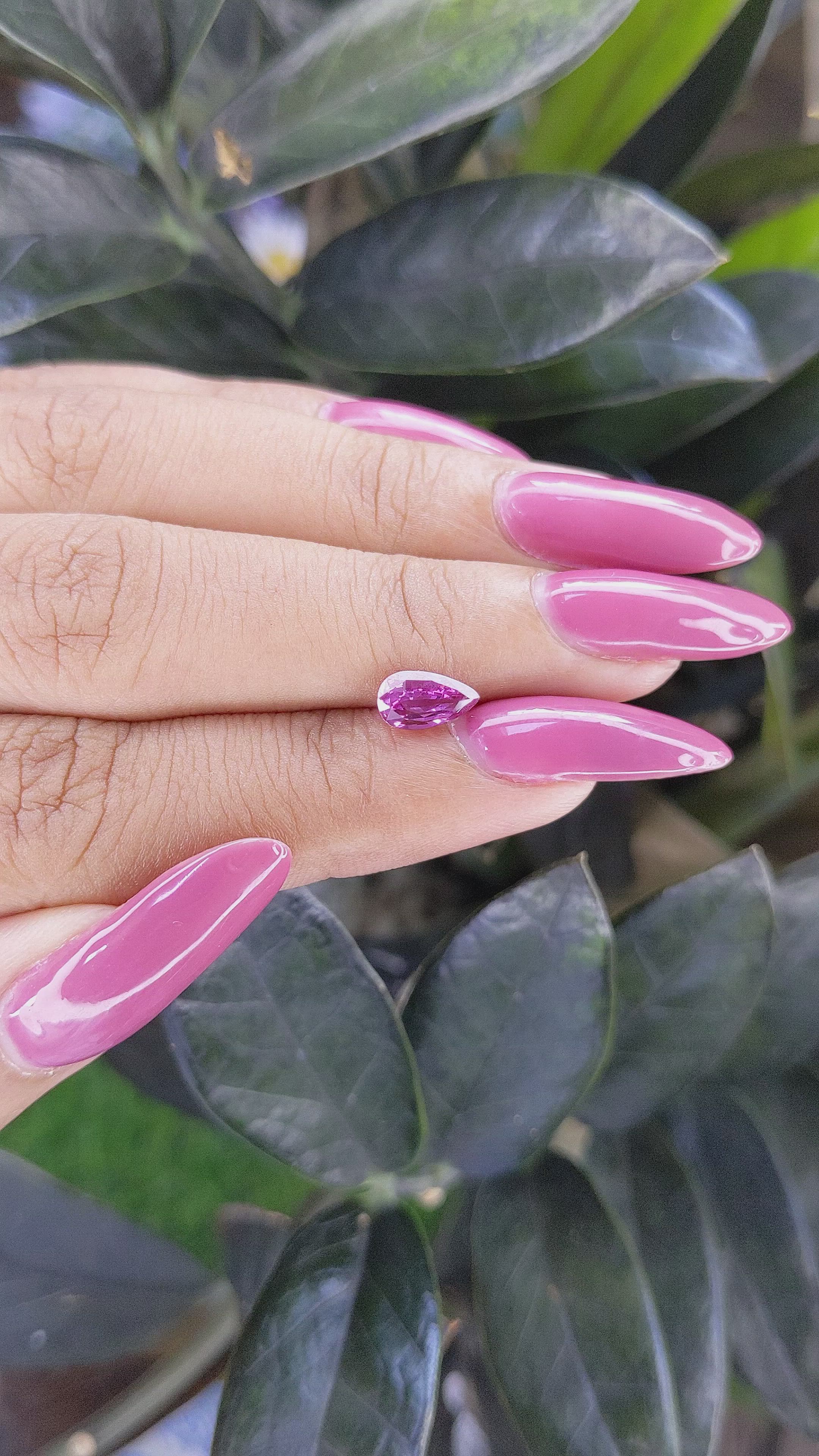 1.03 Ct. Pink Sapphire from Madagascar Size Video