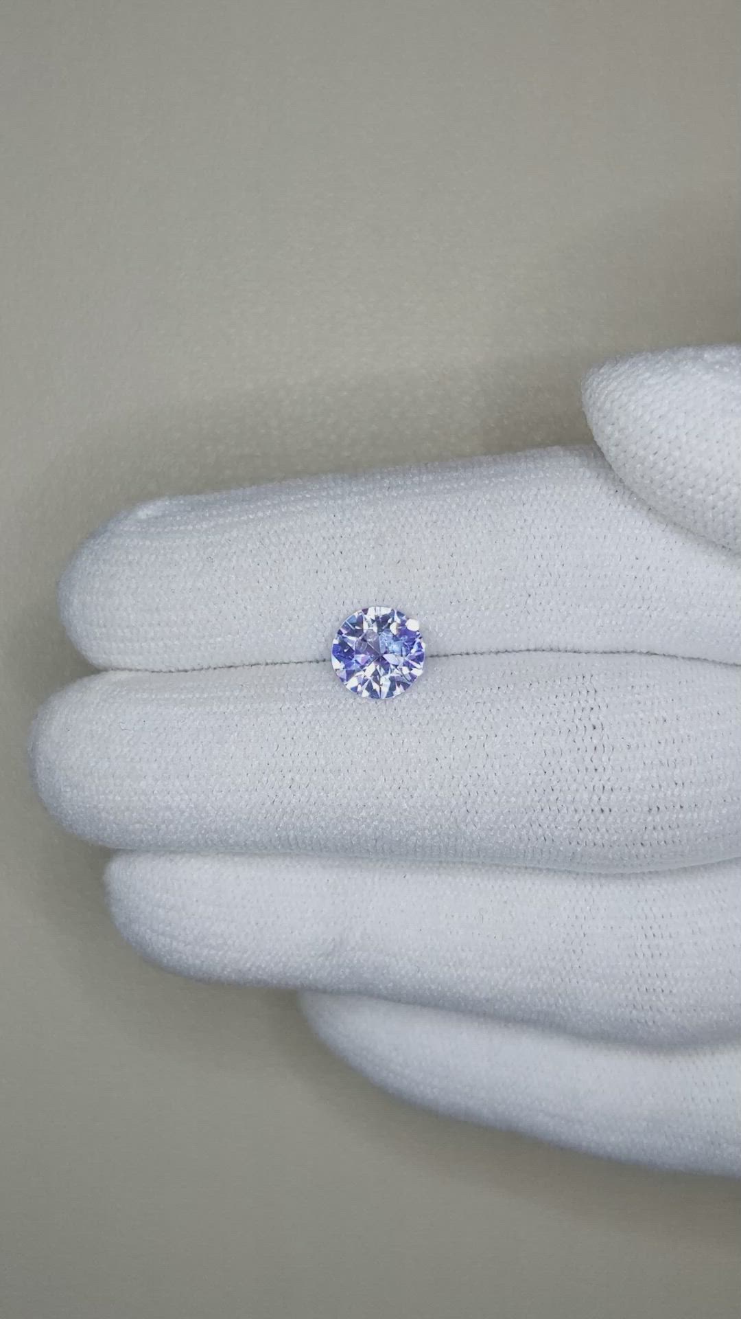 1.31 Ct. Purplish Blue Sapphire from Ceylon (Sri Lanka) Size Video