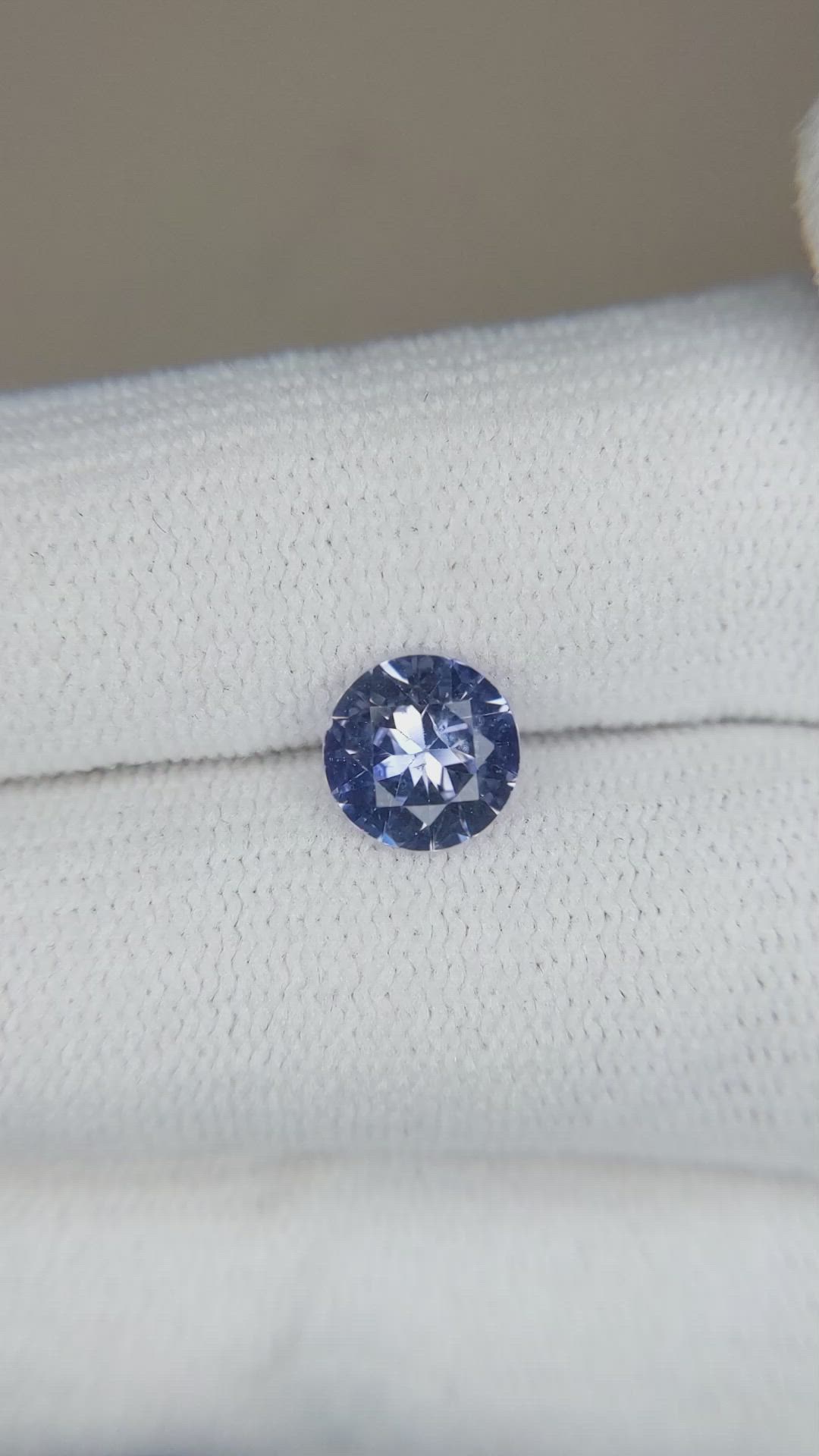 1.31 Ct. Purplish Blue Sapphire from Ceylon (Sri Lanka) Size Video