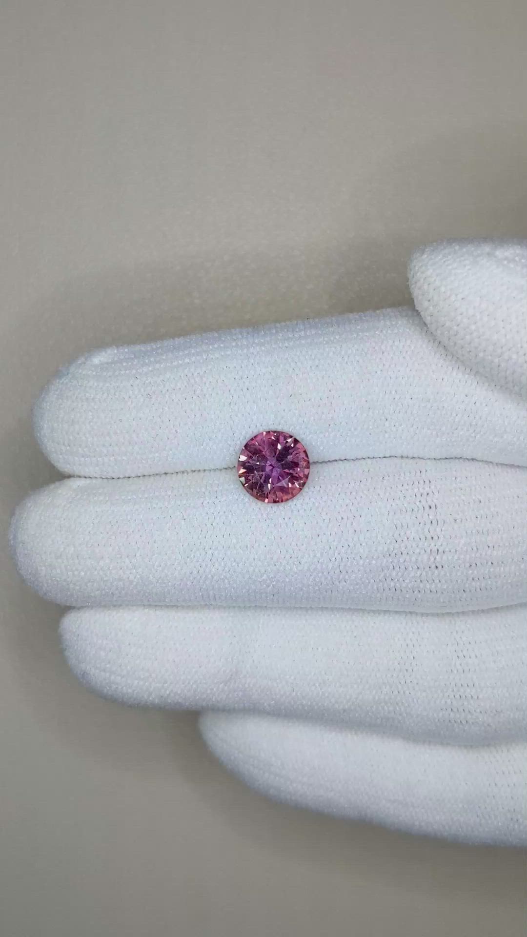 1.74 Ct. Purplish Pink Sapphire from Ceylon (Sri Lanka) Size Video