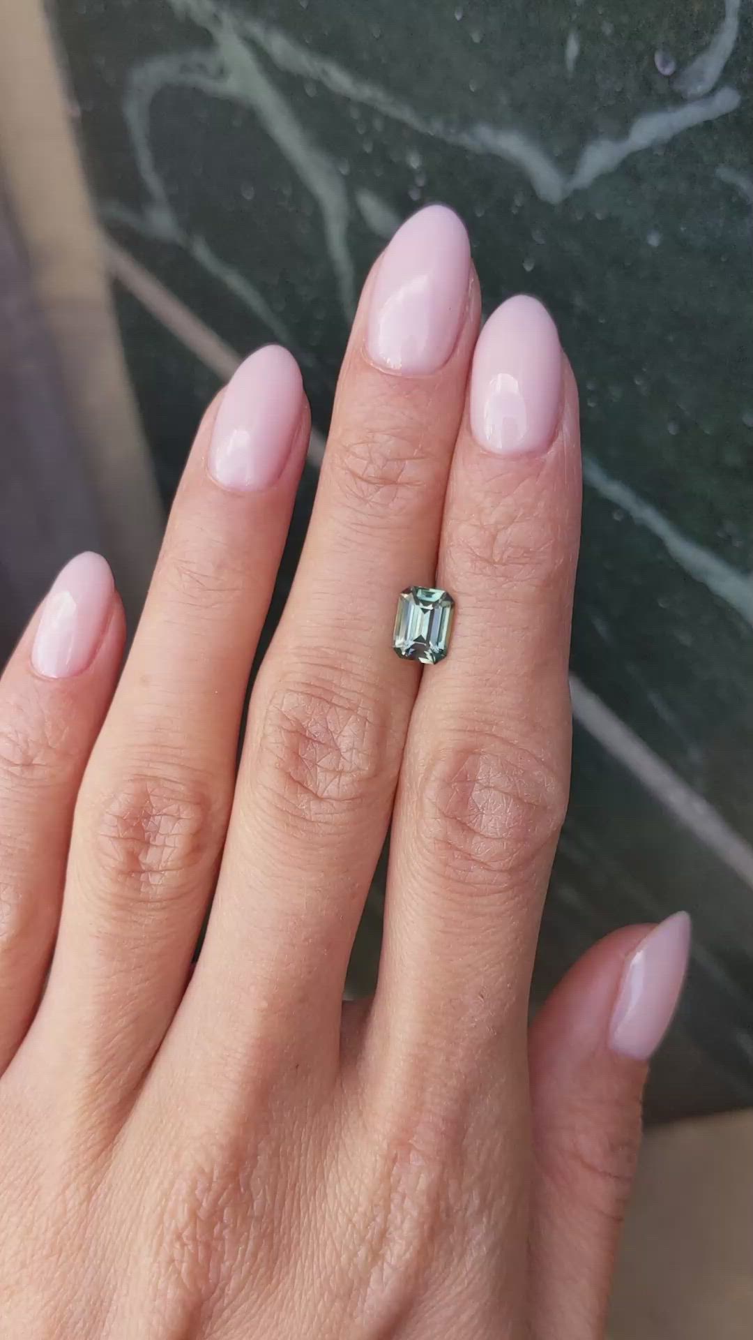 1.61 Ct. Yellowish Green Sapphire from Ceylon (Sri Lanka) Size Video