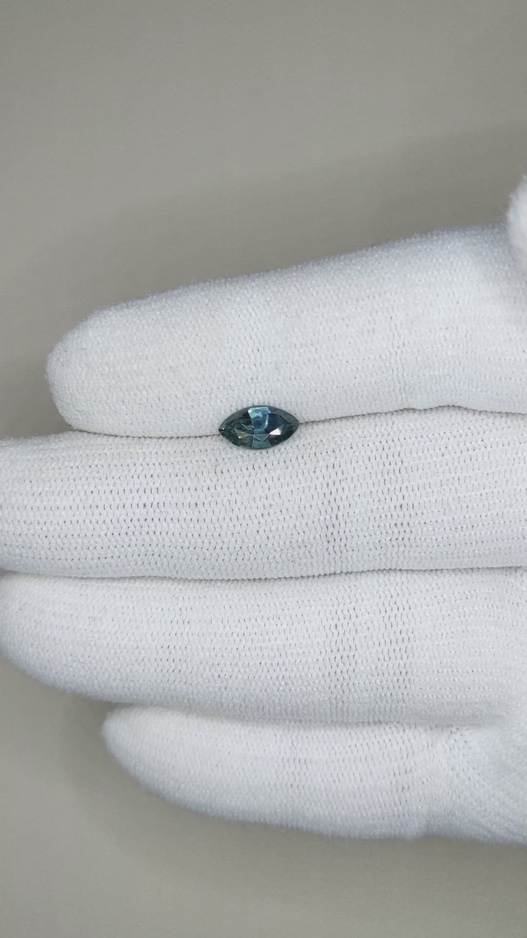 1.20 Ct. Greenish Blue Sapphire from Ceylon (Sri Lanka) Size Video