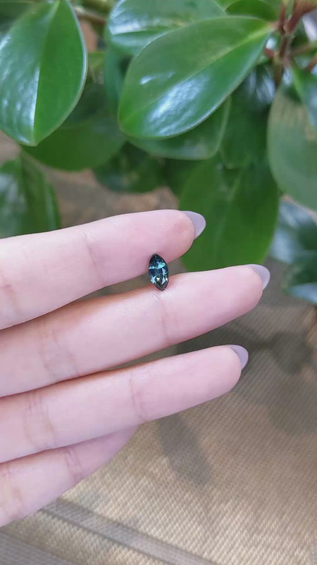 1.20 Ct. Greenish Blue Sapphire from Ceylon (Sri Lanka) Size Video